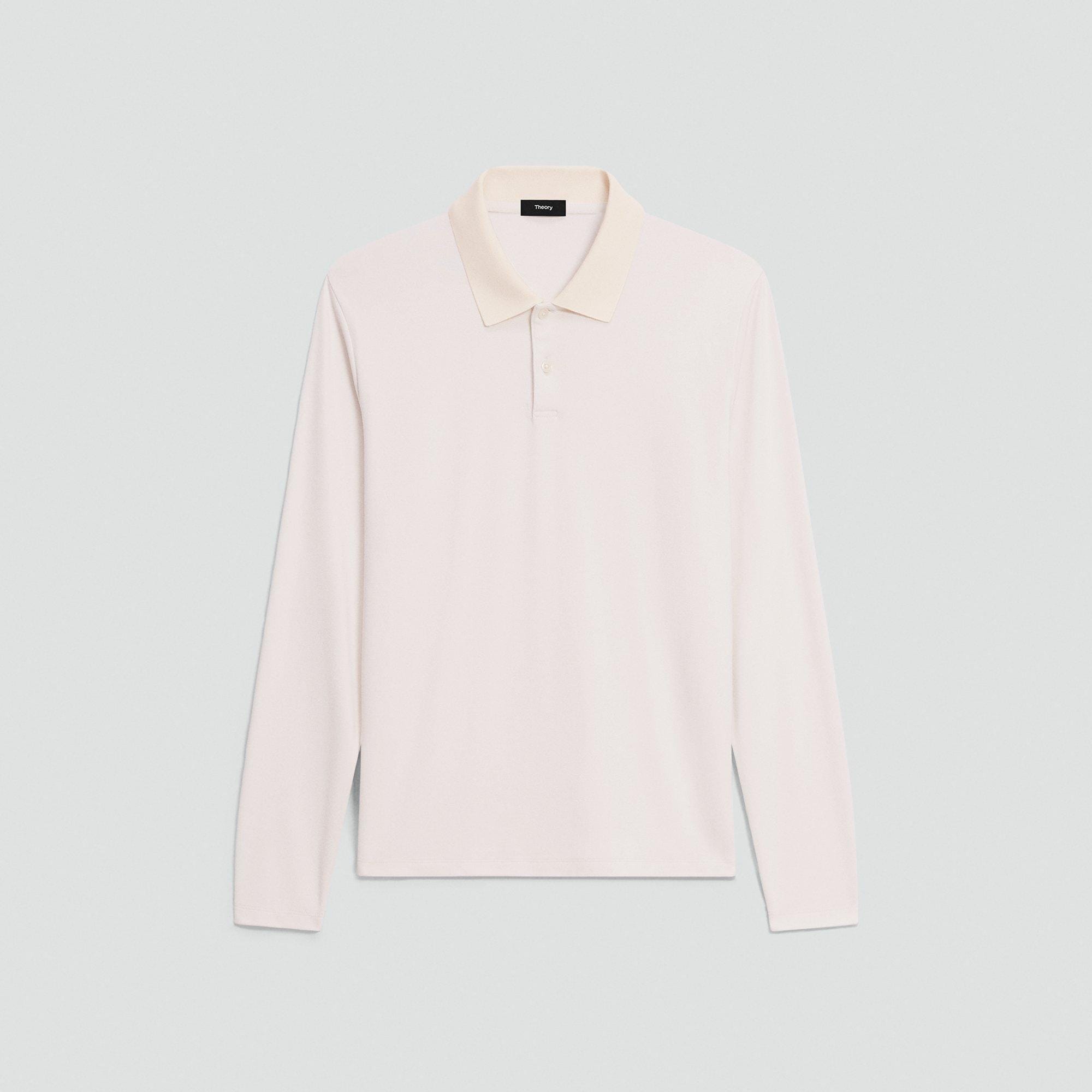 Goris Long-Sleeve Polo Shirt in Anemone Modal Jersey