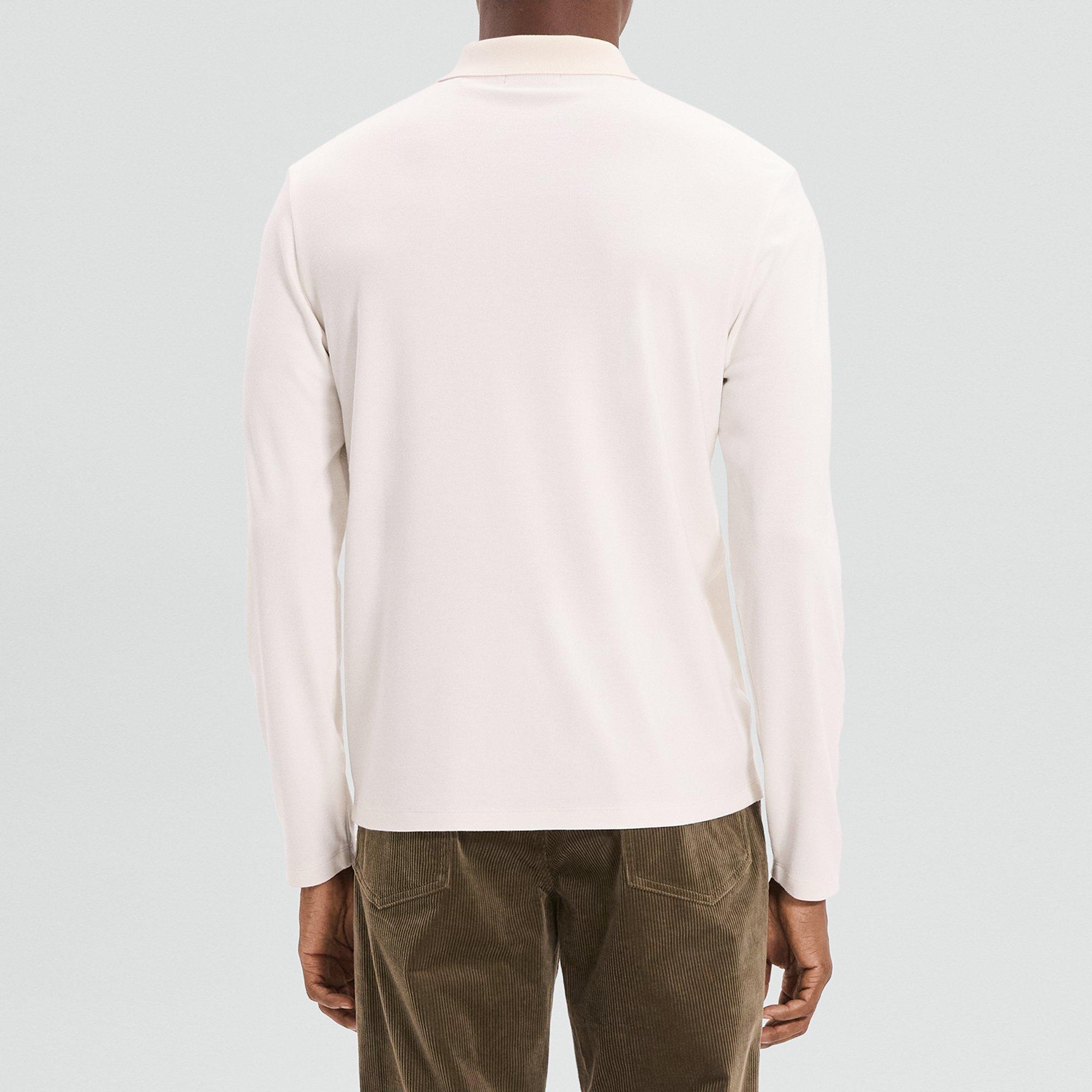 Goris Long-Sleeve Polo Shirt in Anemone Modal Jersey
