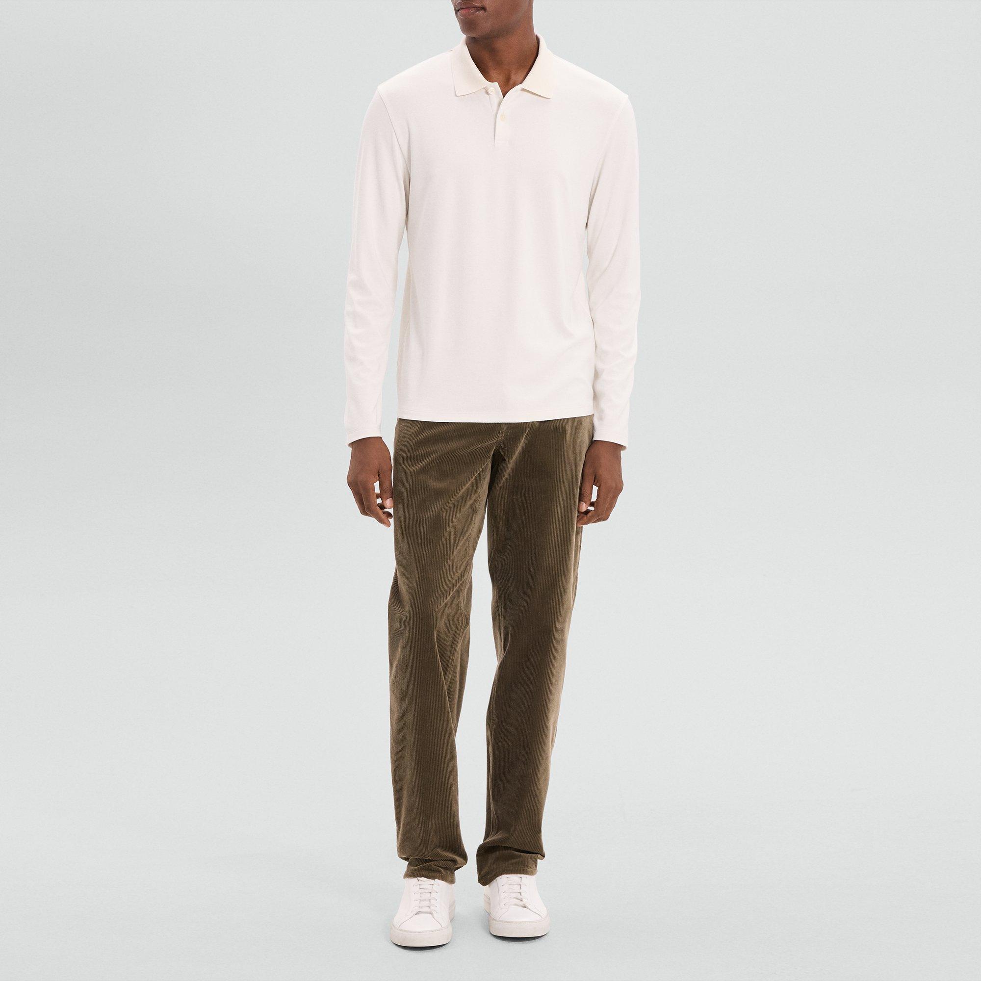 Goris Long-Sleeve Polo Shirt in Anemone Modal Jersey