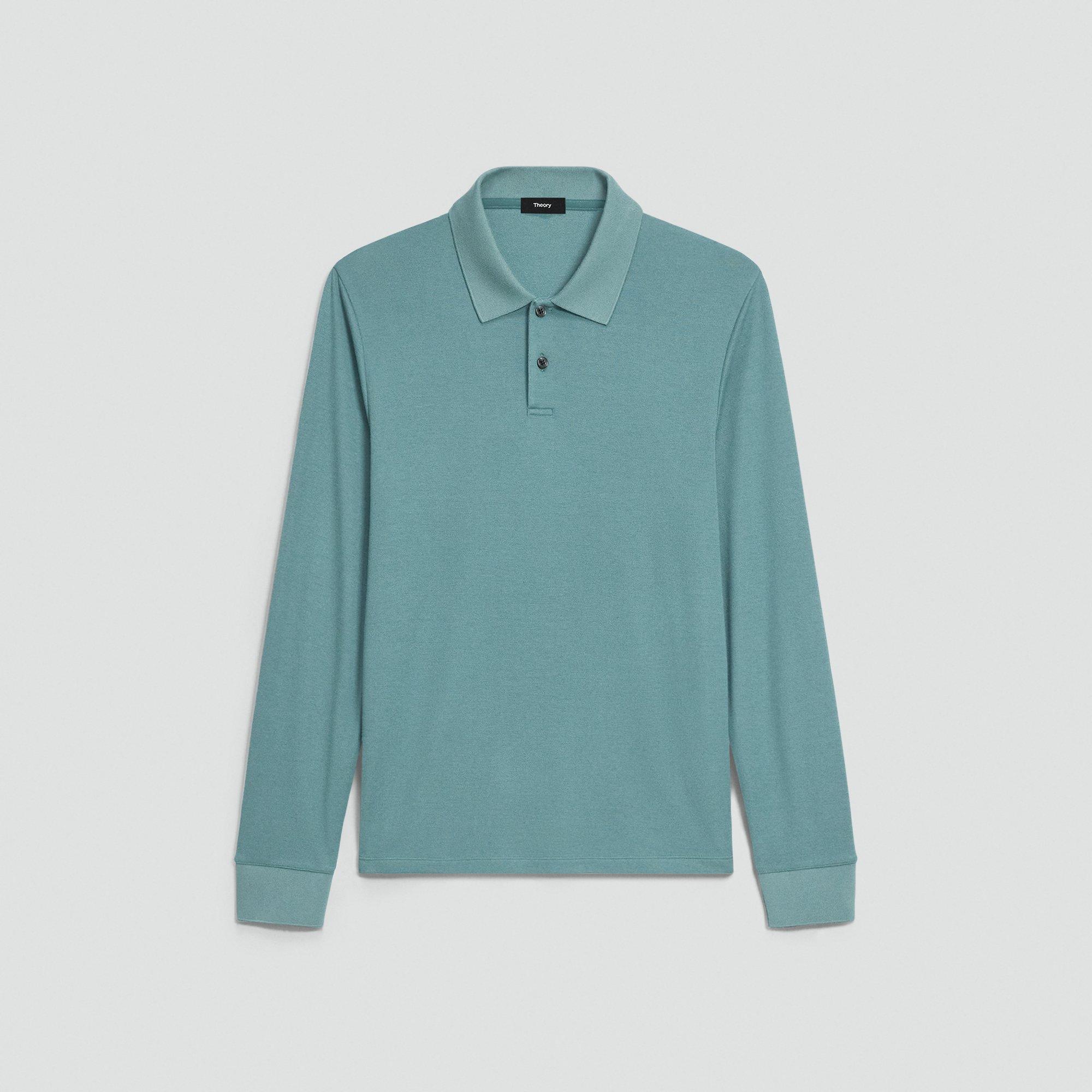 Goris Long-Sleeve Polo Shirt in Anemone Modal Jersey