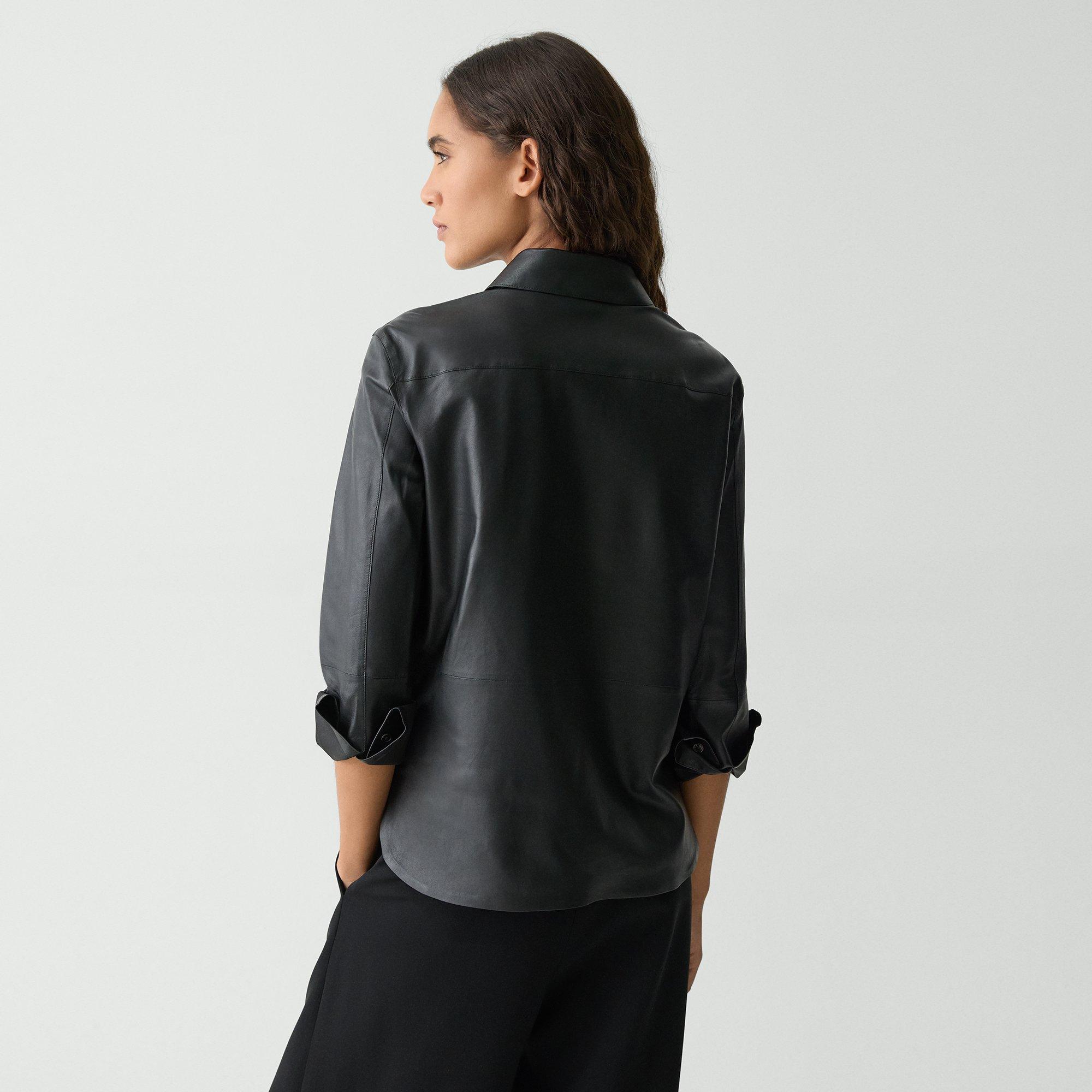 Classic Menswear Shirt in Leather