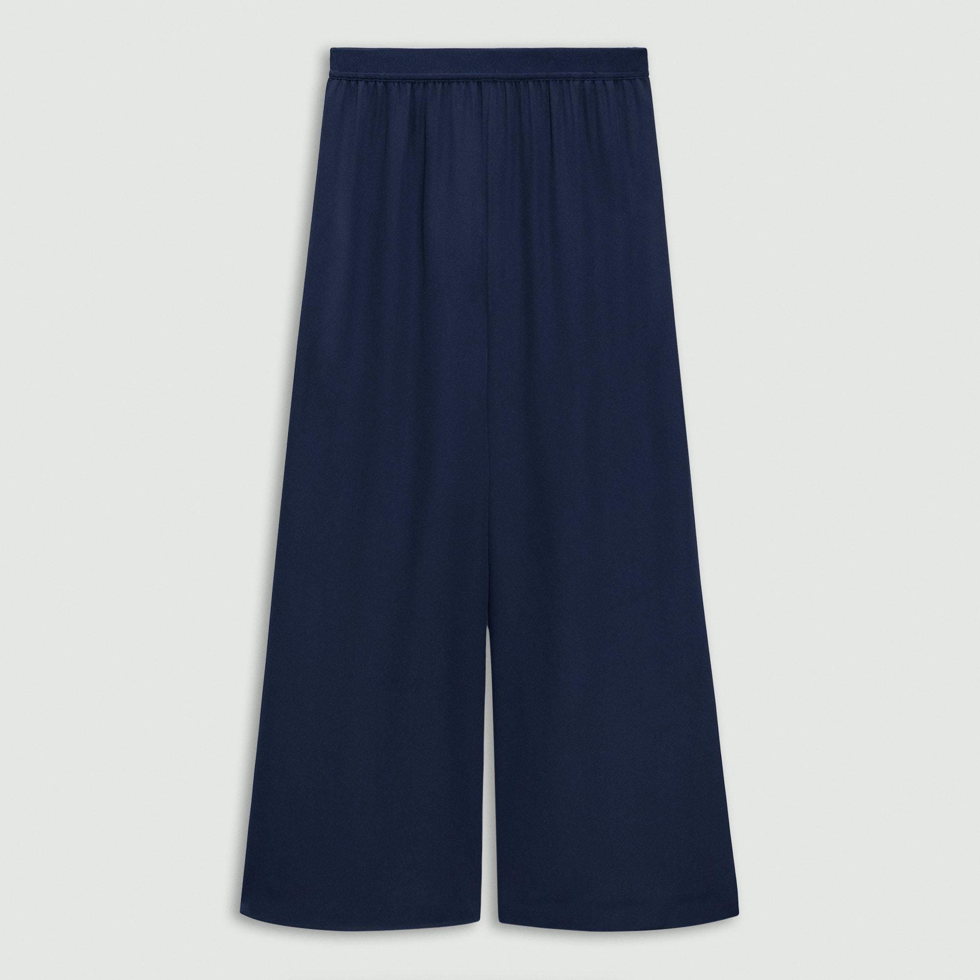 Wide-Leg Pant in Silk Georgette