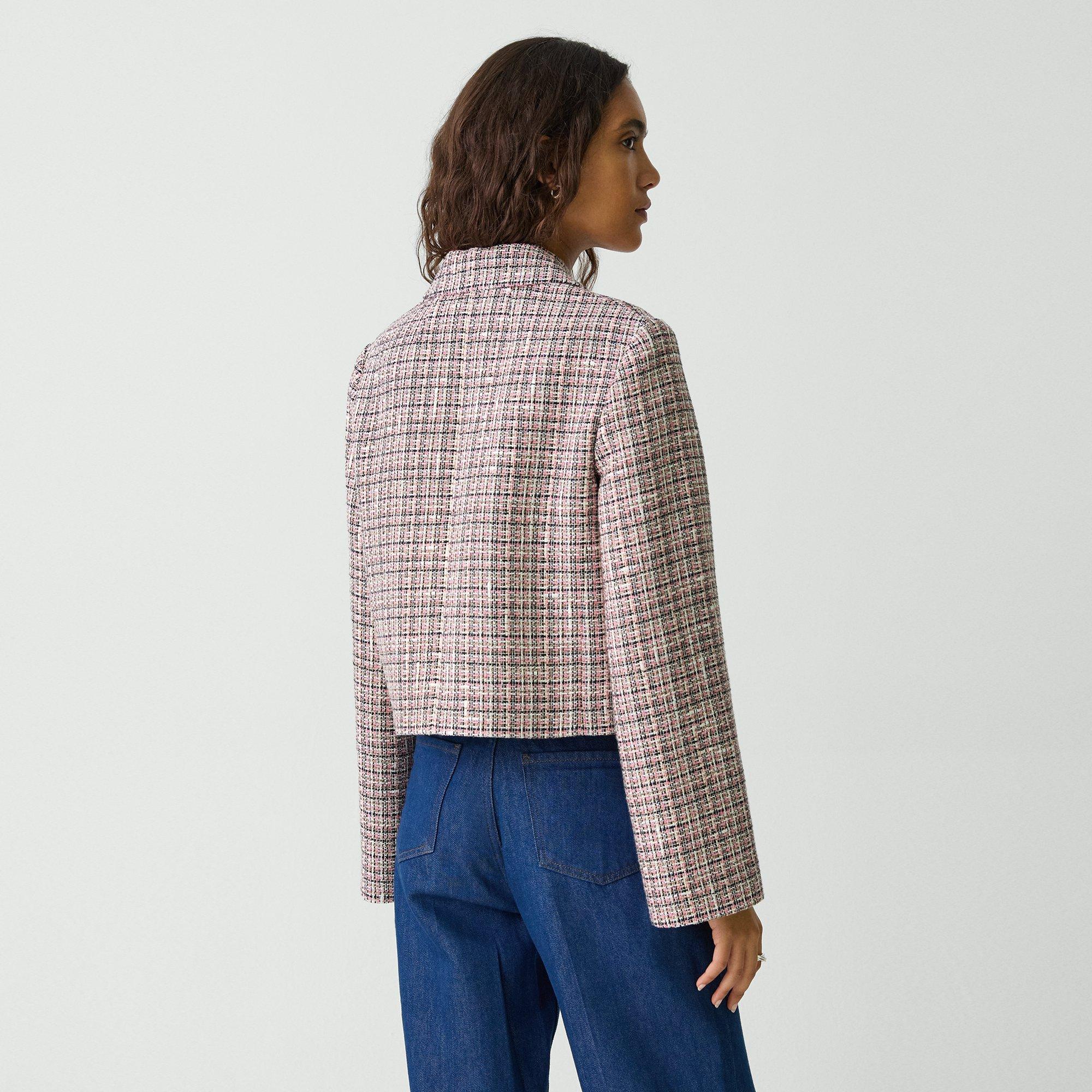 Cropped Tweed Jacket in Cotton-Blend