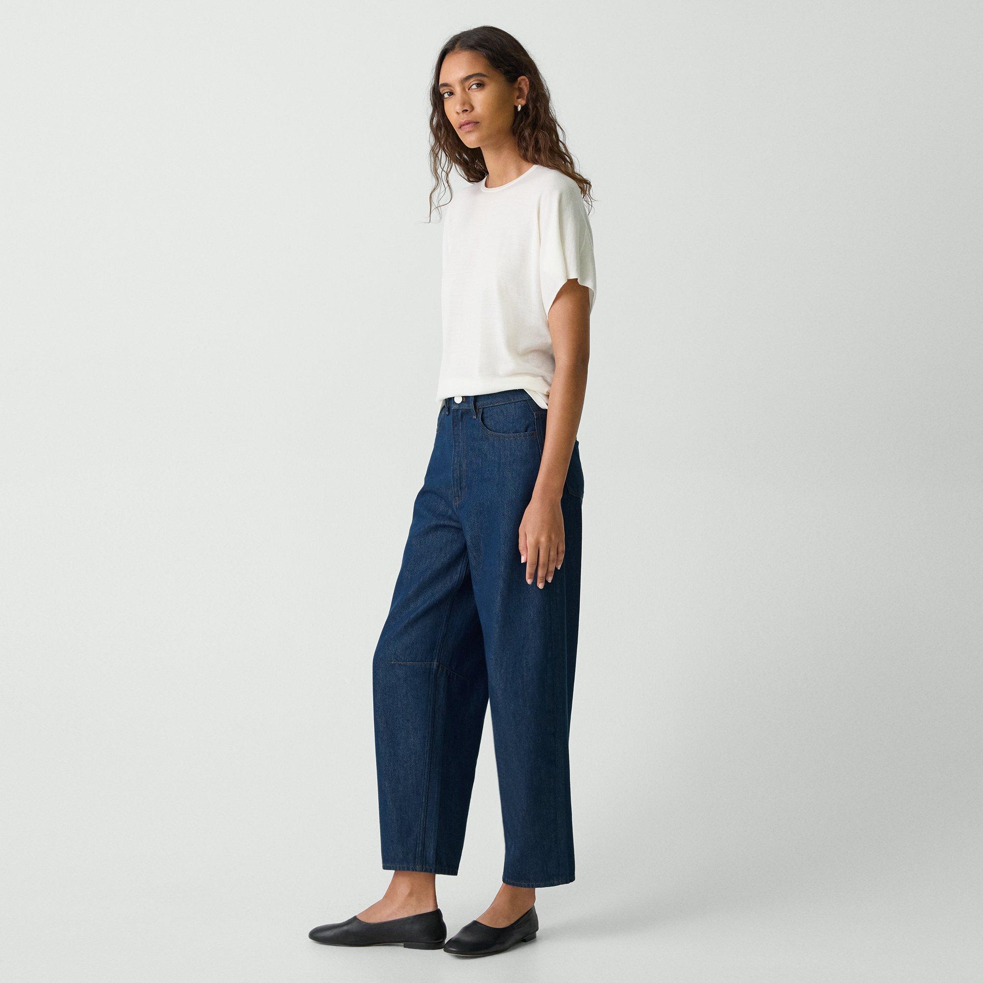 Cropped Barrel Pant in Relaxed Denim