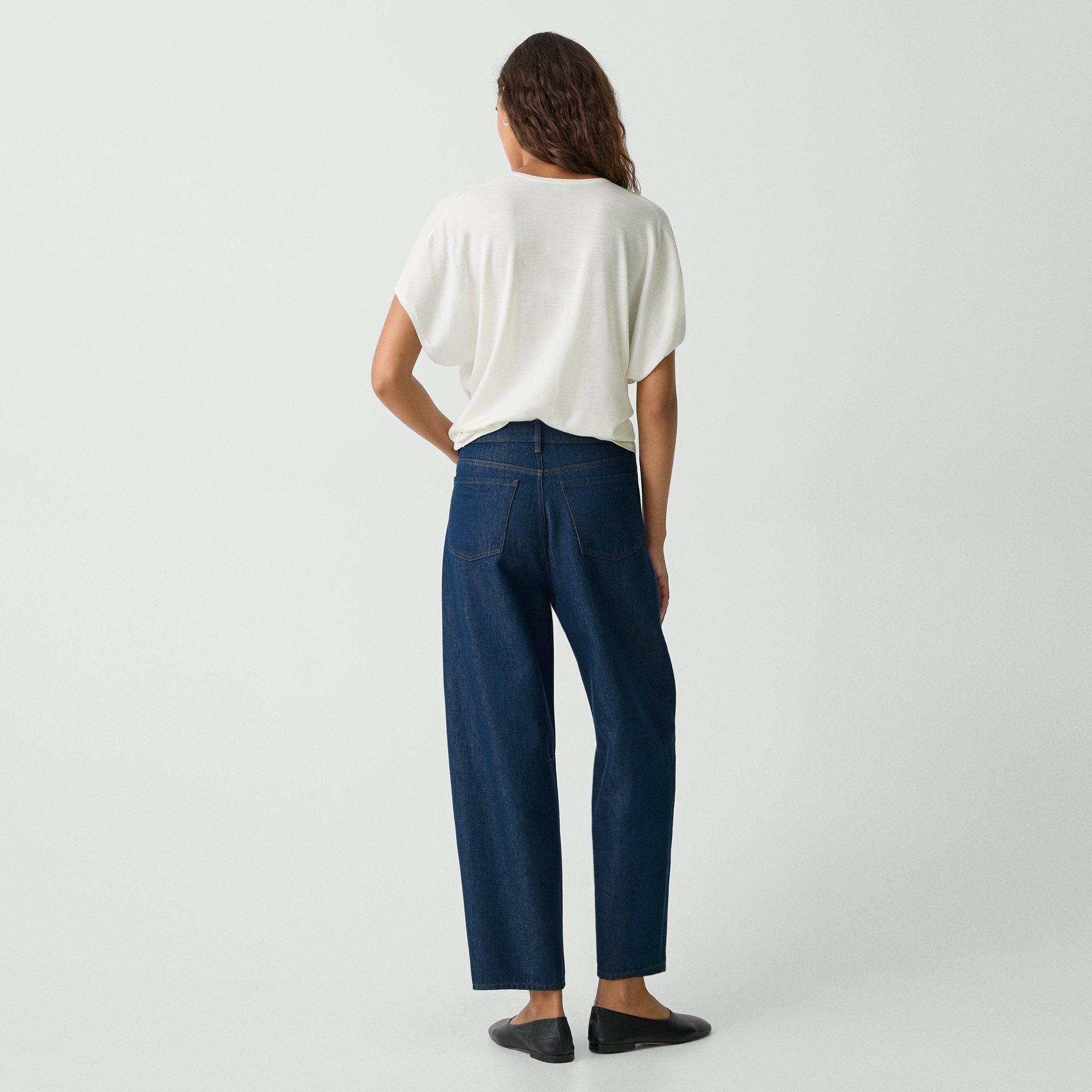 Cropped Barrel Pant in Relaxed Denim