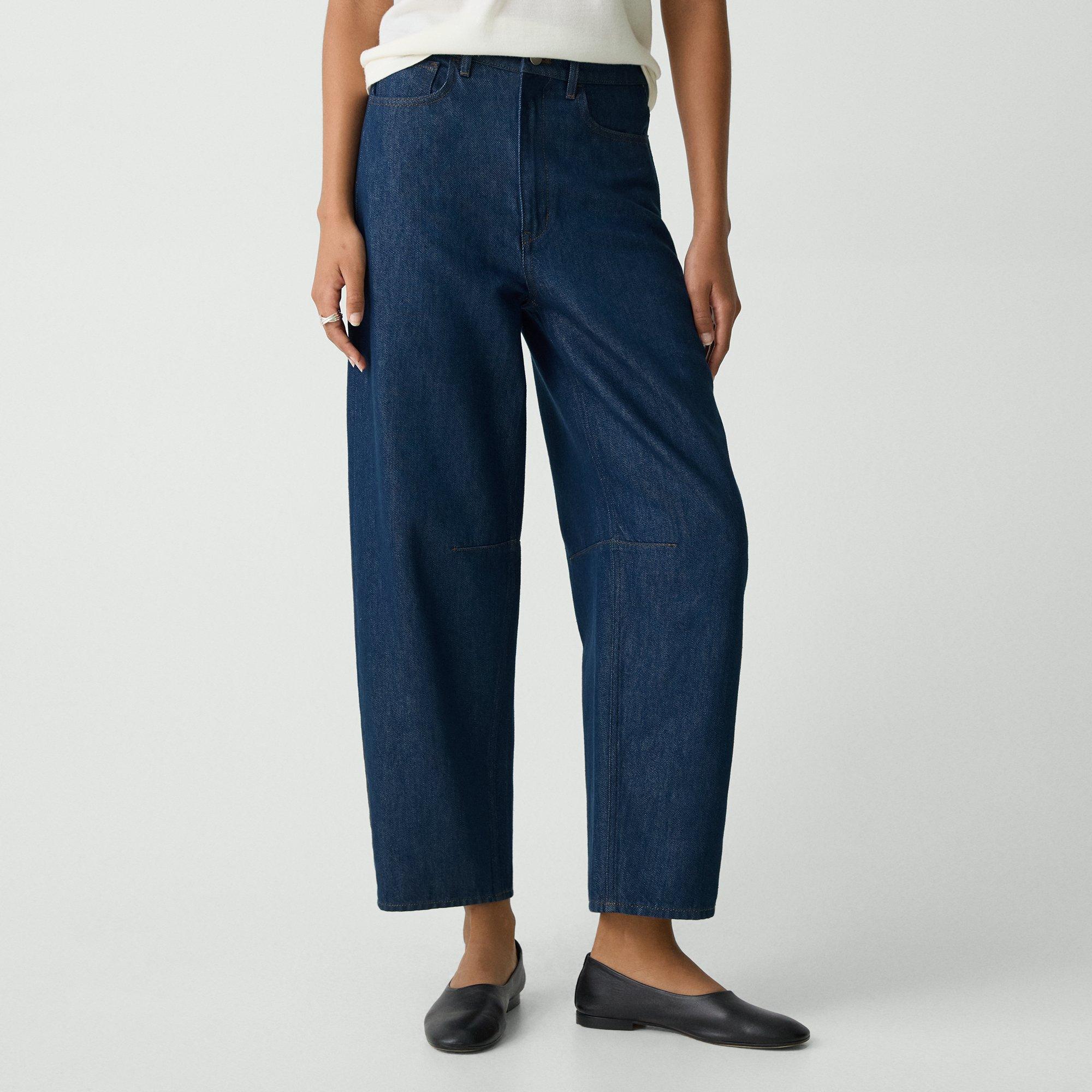 Cropped Barrel Pant in Relaxed Denim