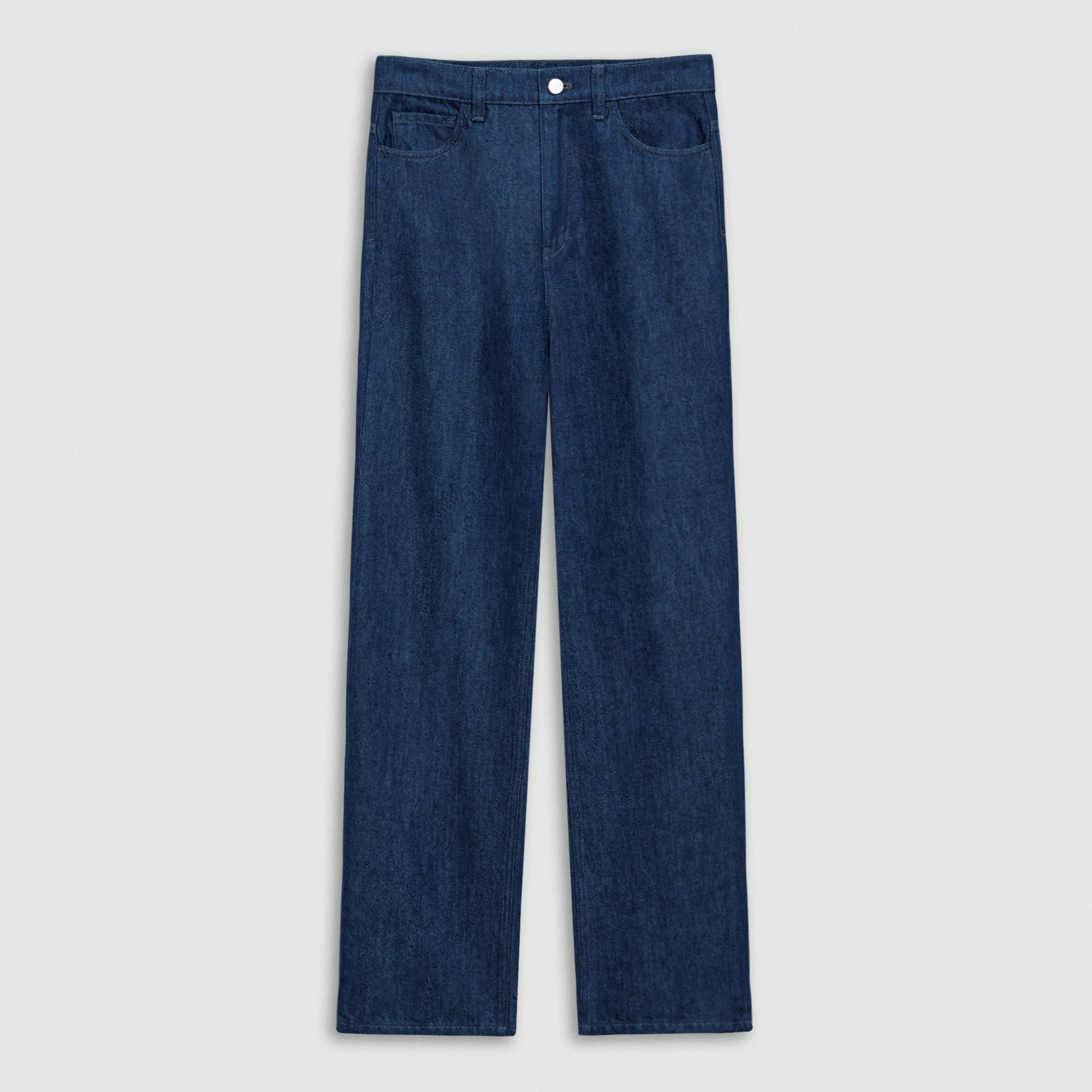 High-Waisted Straight Pant in Relaxed Denim