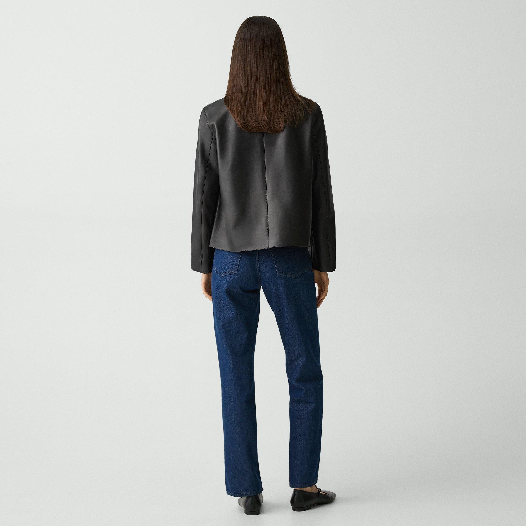 High-Waisted Straight Pant in Relaxed Denim