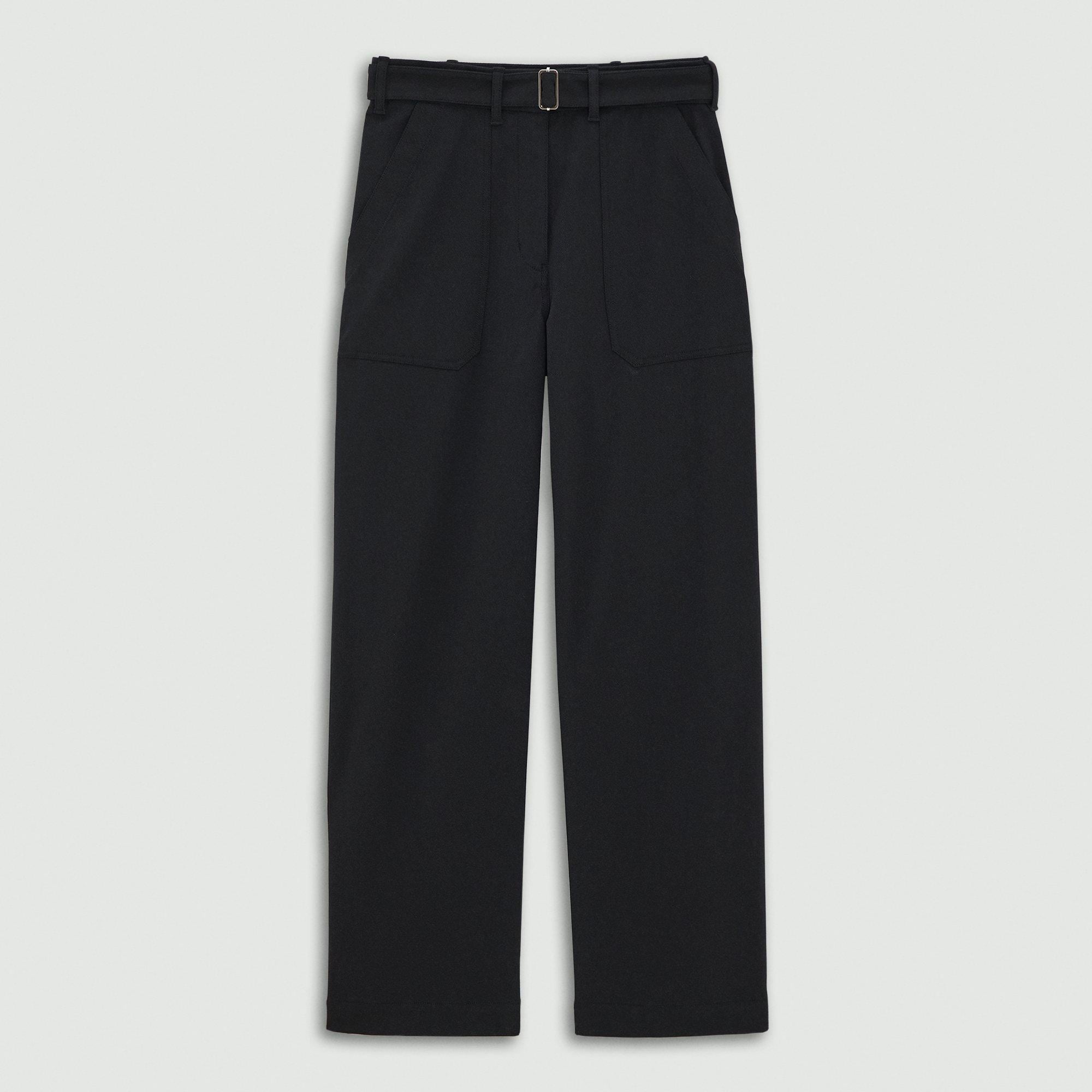 パンツ Theory WIDE STRAIGHT TROUSERS BLACK Neoteric Twill Utility Wide-Leg Pant, 31'' | Theory