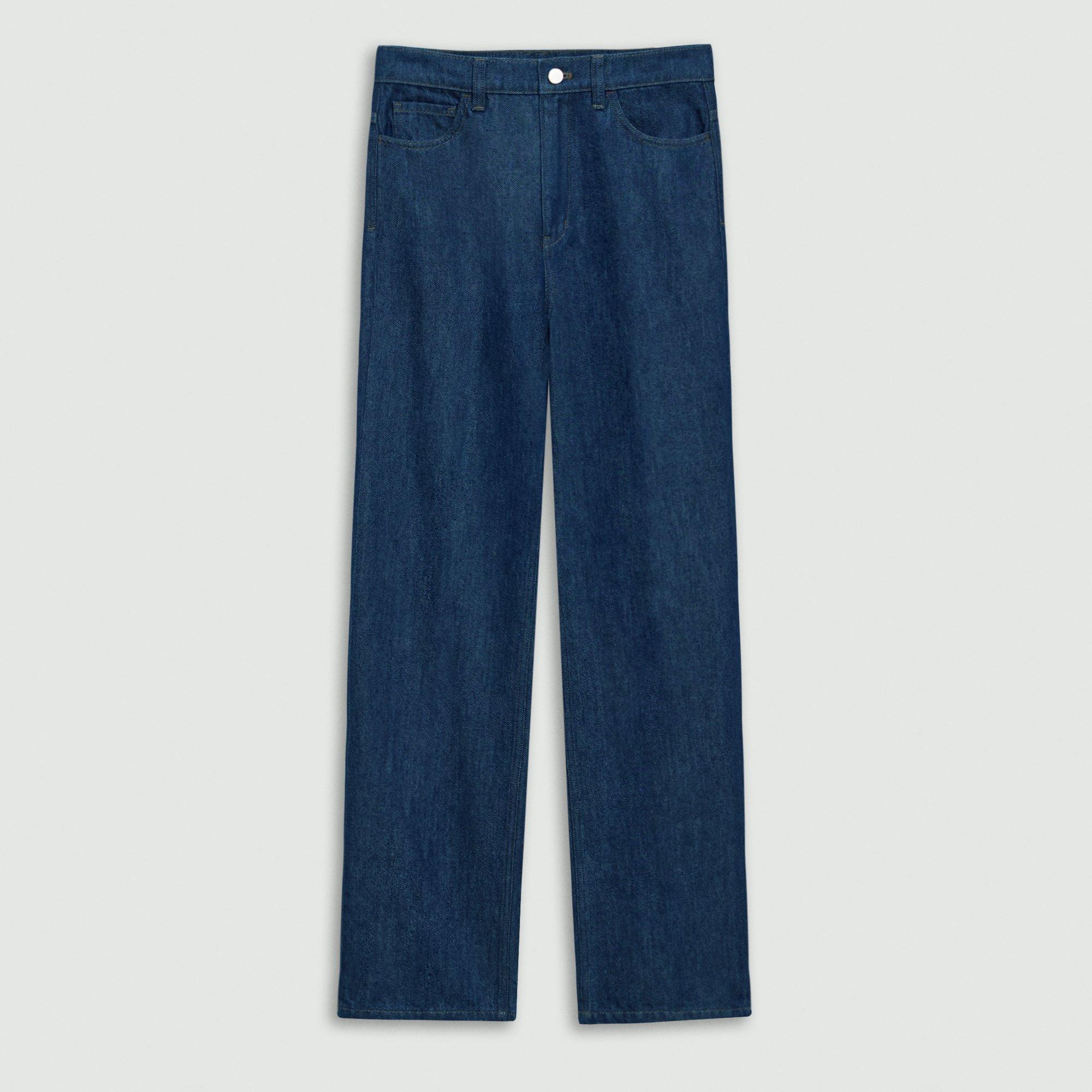 High-Waisted Straight Pant in Relaxed Denim