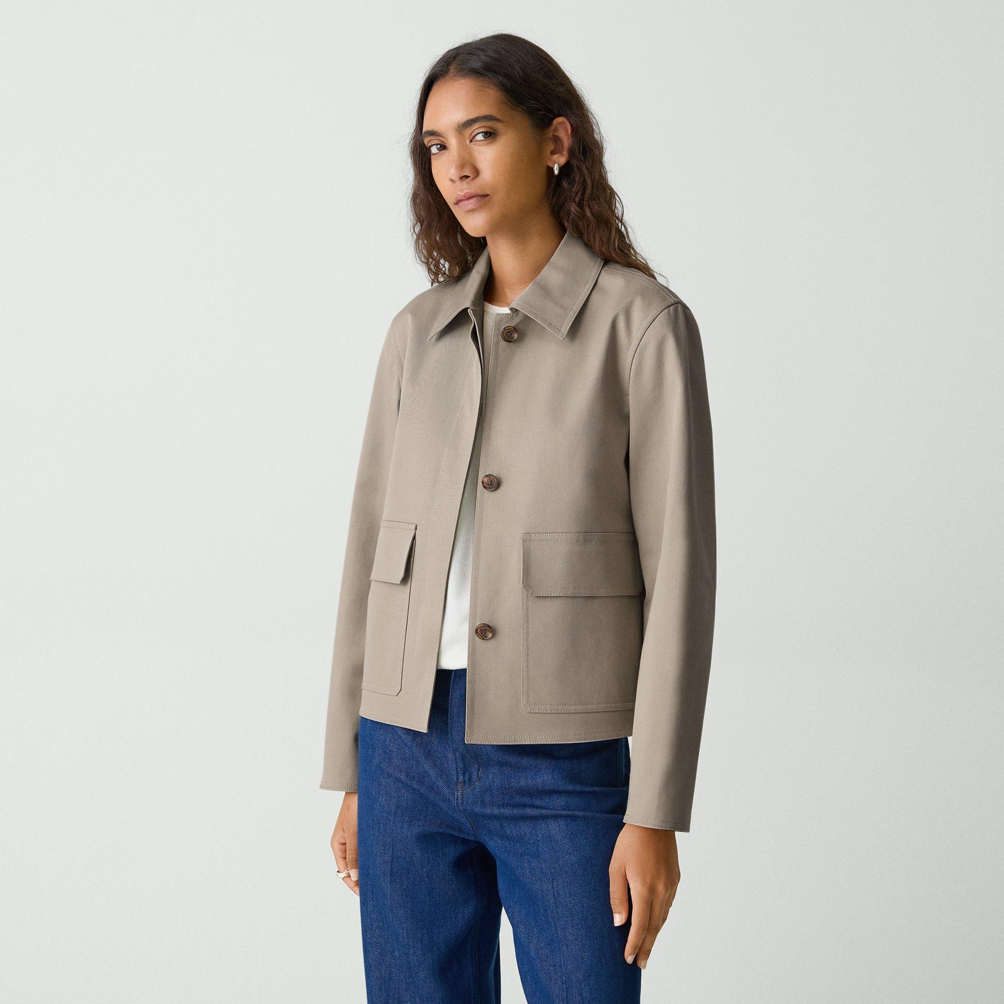 Boxy Jacket in Cotton Gabardine