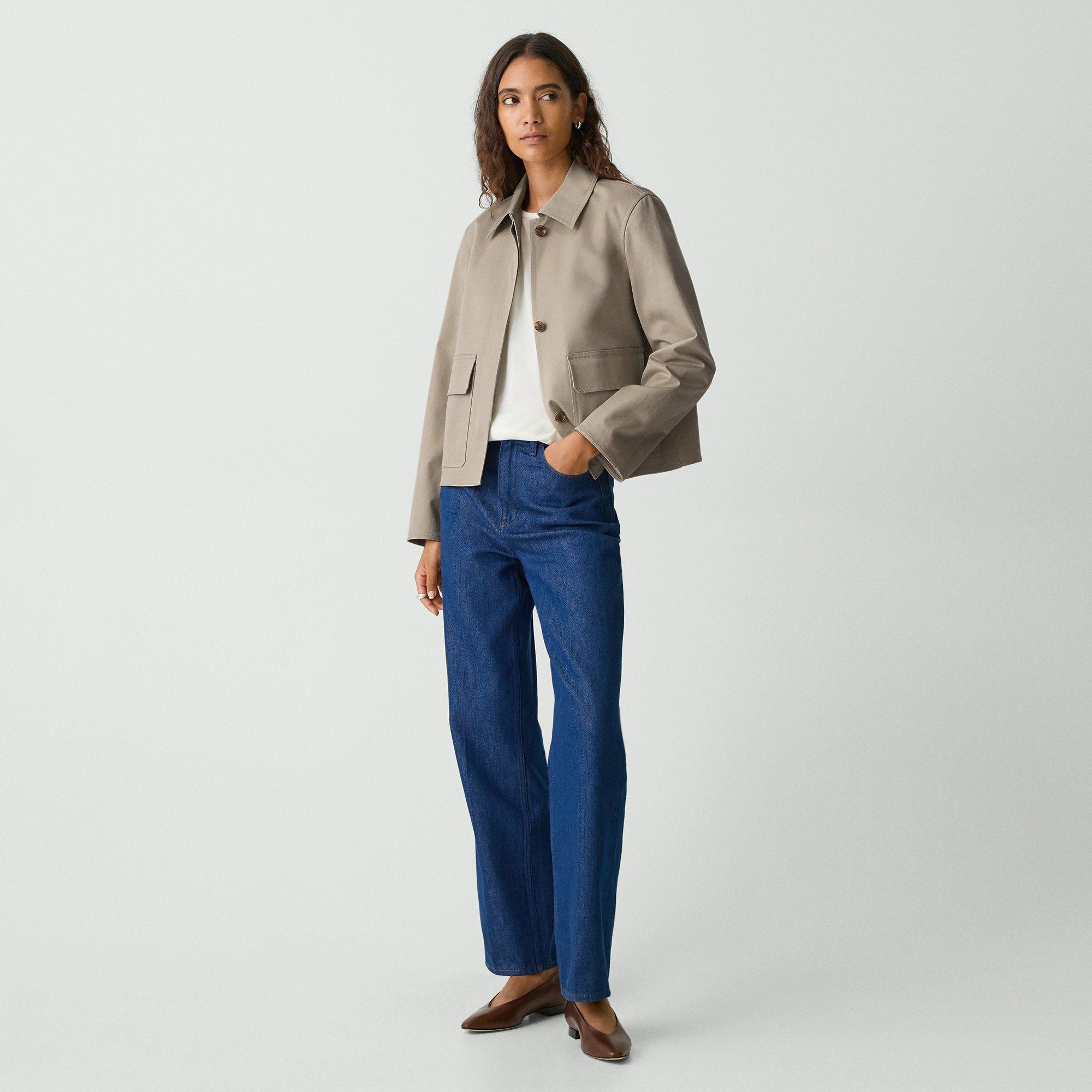 Boxy Jacket in Cotton Gabardine