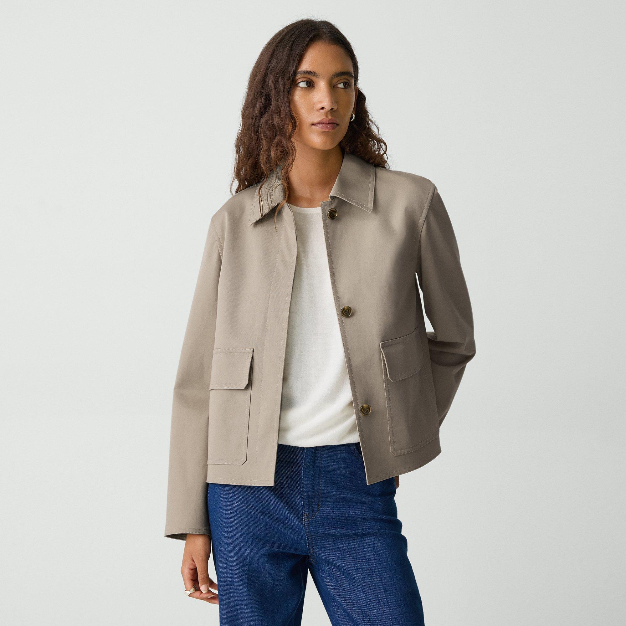 Boxy Jacket in Cotton Gabardine