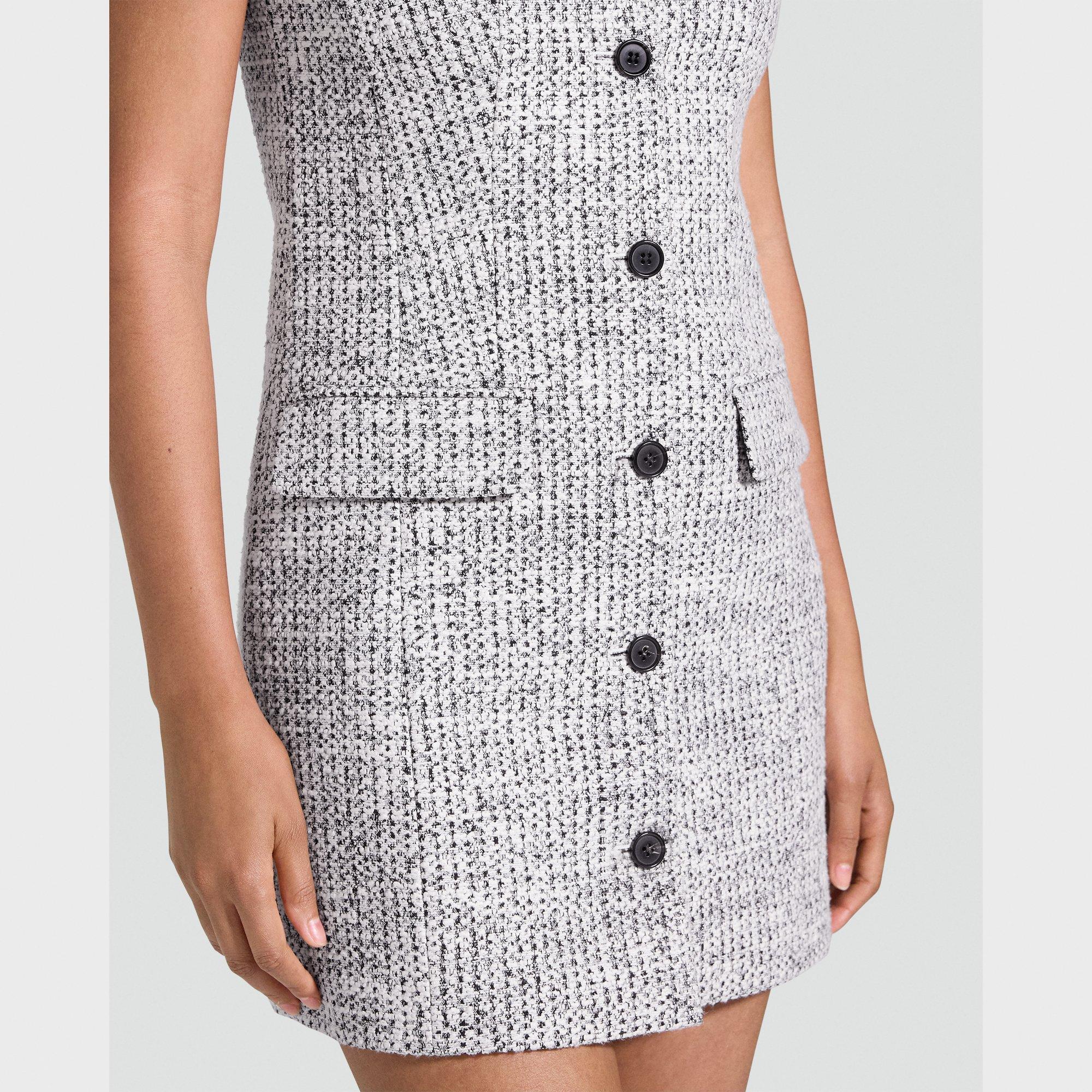 Sleeveless Blazer Dress in Cotton-Blend