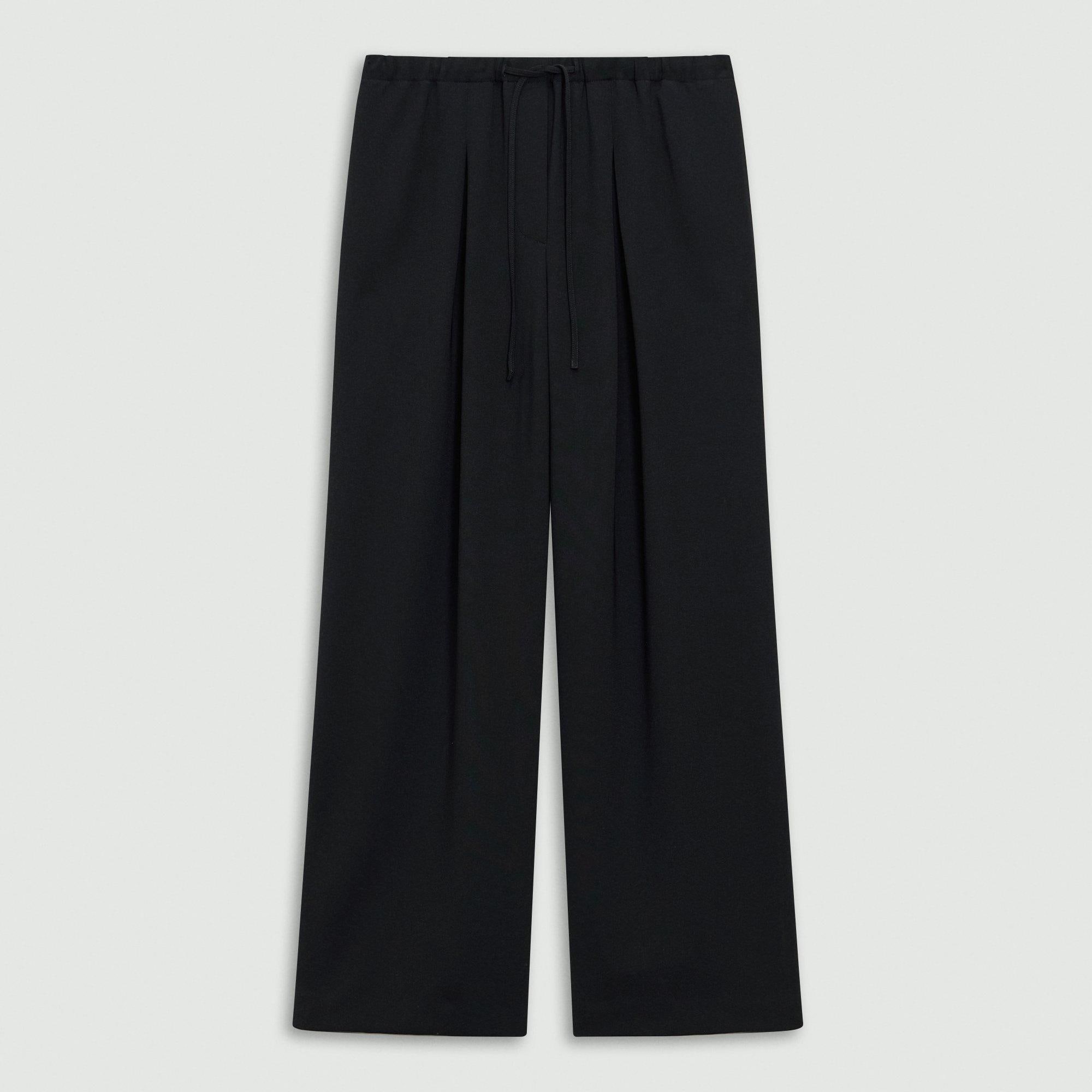 Pleated Pull-On Pant in Admiral Crepe