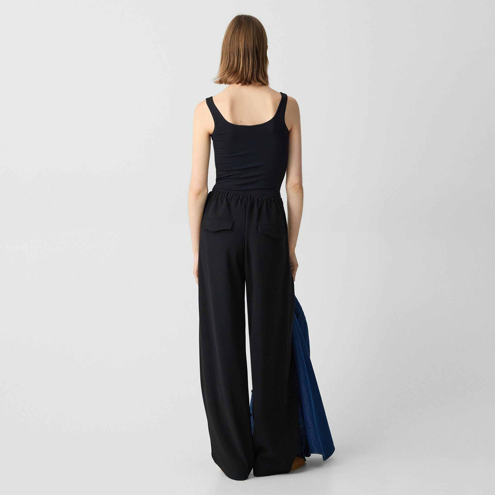 Pleated Pull-On Pant in Admiral Crepe