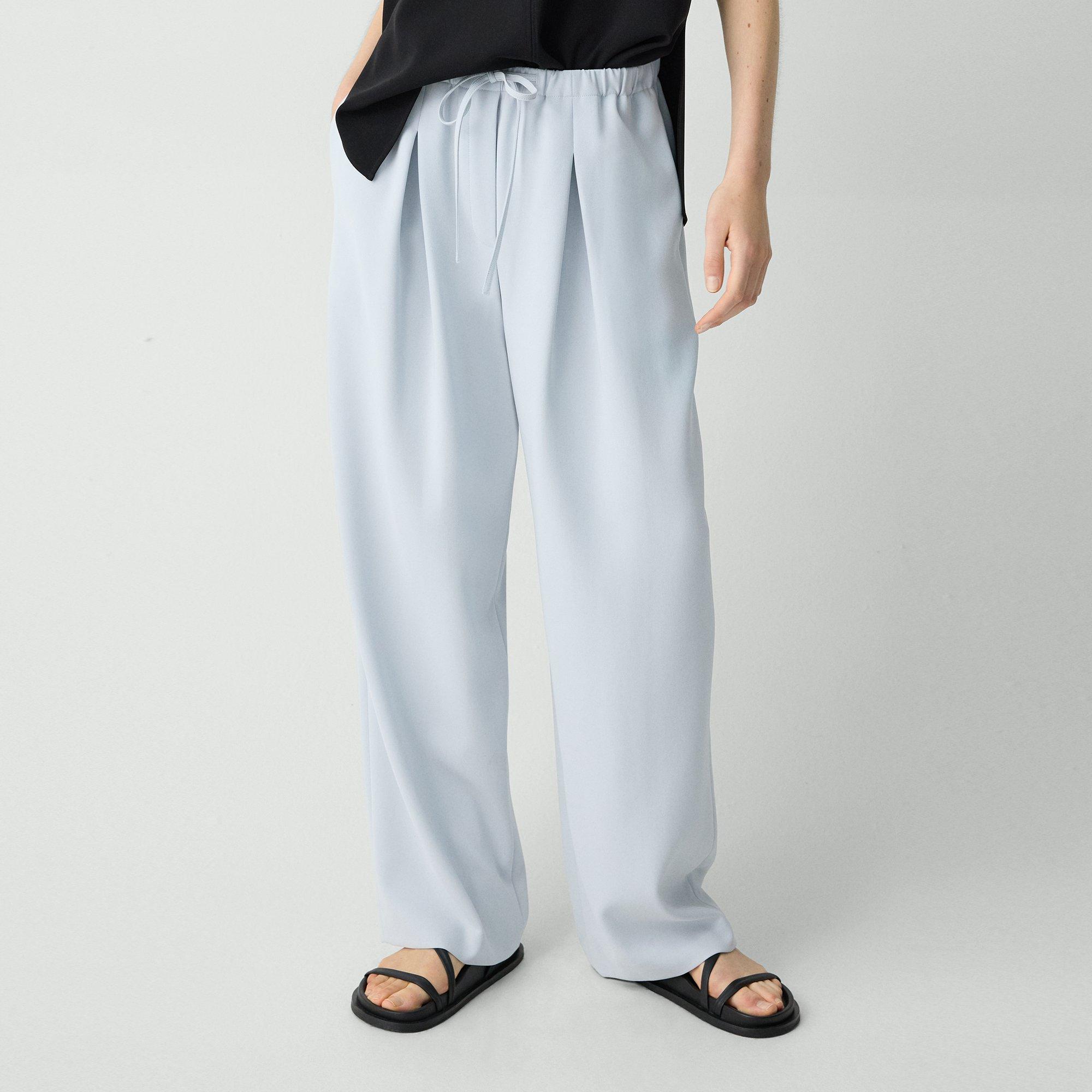 Pleated Pull-On Pant in Admiral Crepe