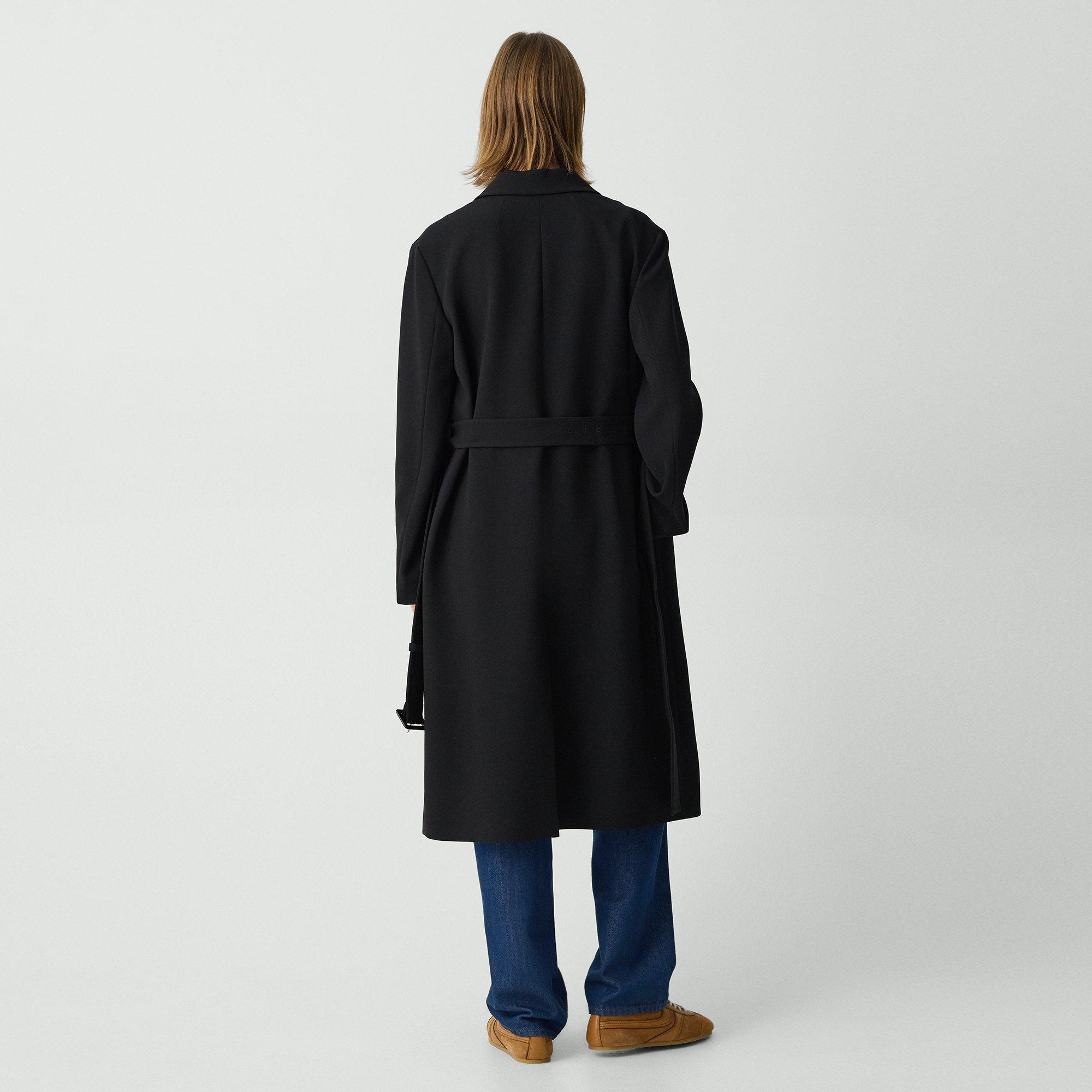 Slim Car Coat in Admiral Crepe