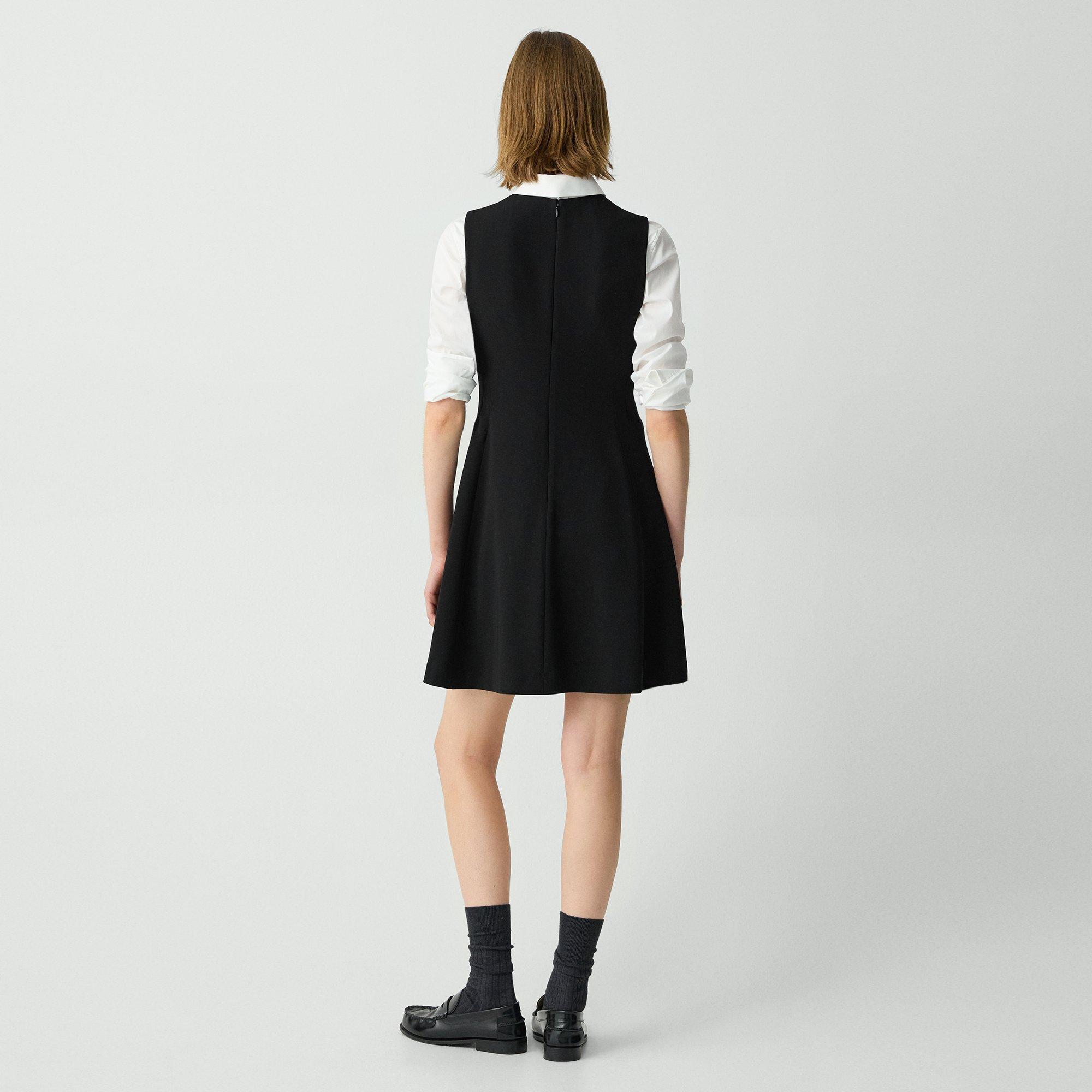 Fit-and-Flare Dress in Admiral Crepe