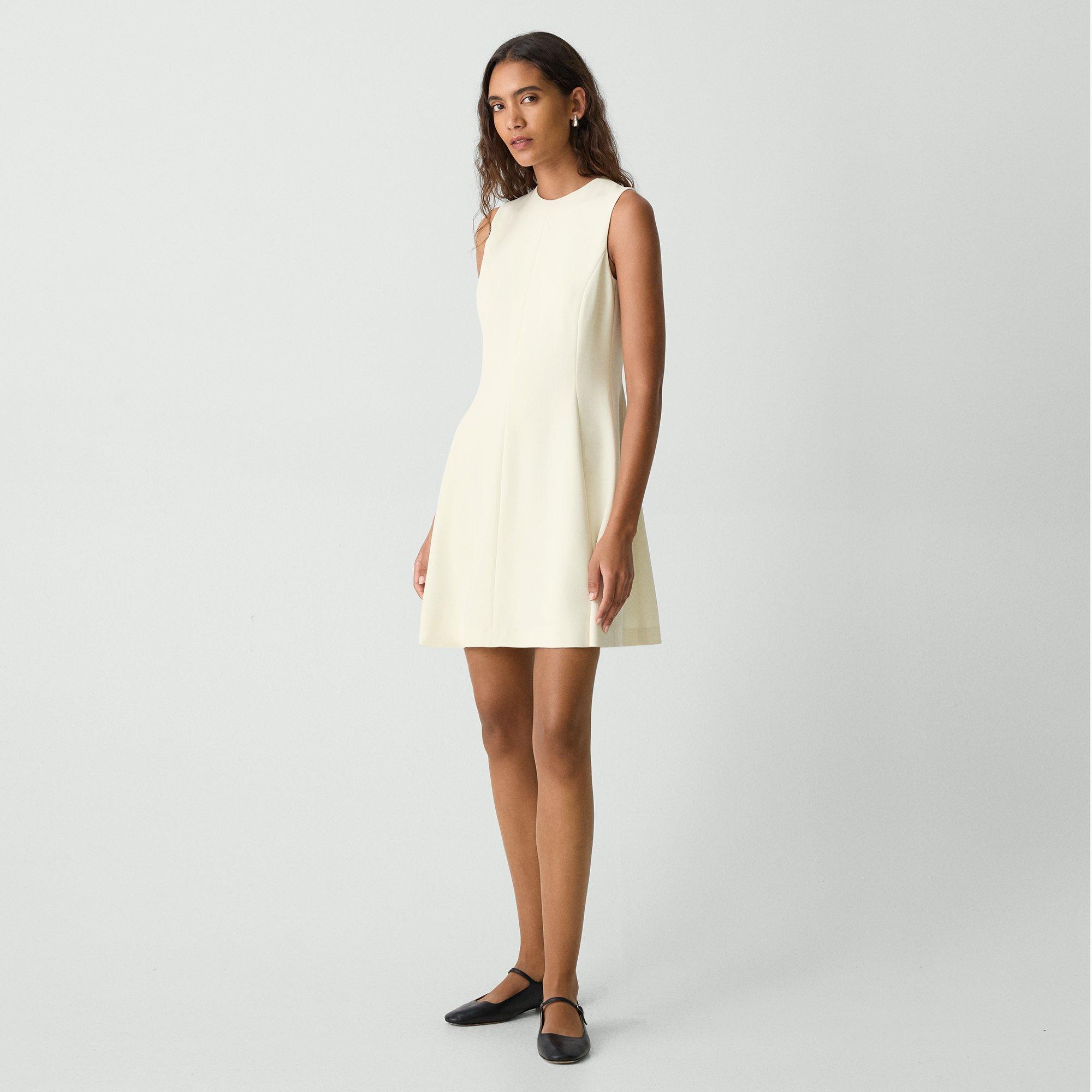 Fit-and-Flare Dress in Admiral Crepe