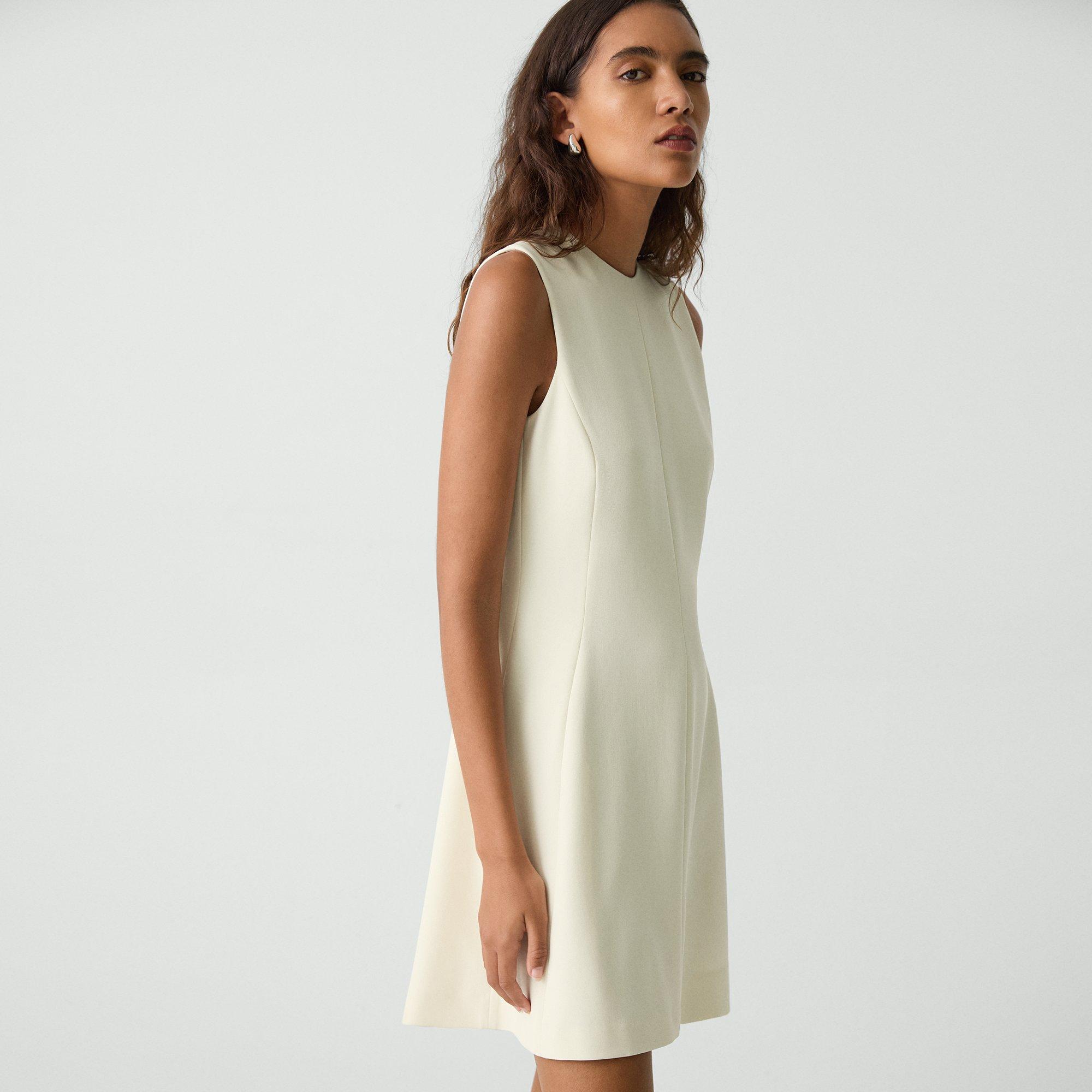 Fit-and-Flare Dress in Admiral Crepe