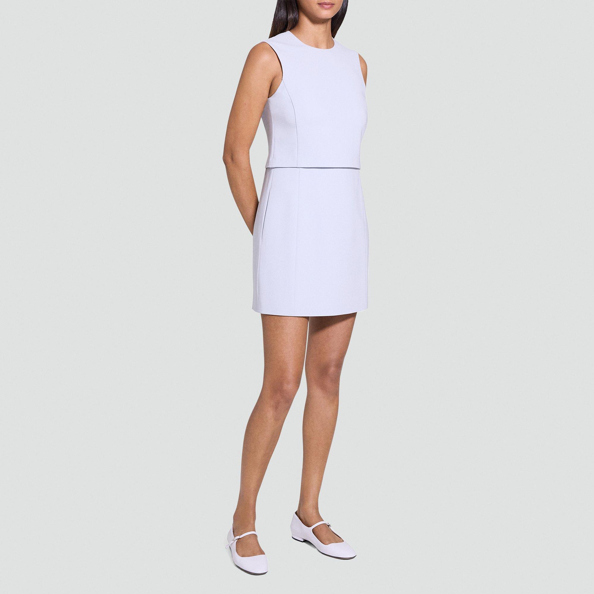 Layered Mini Dress in Admiral Crepe
