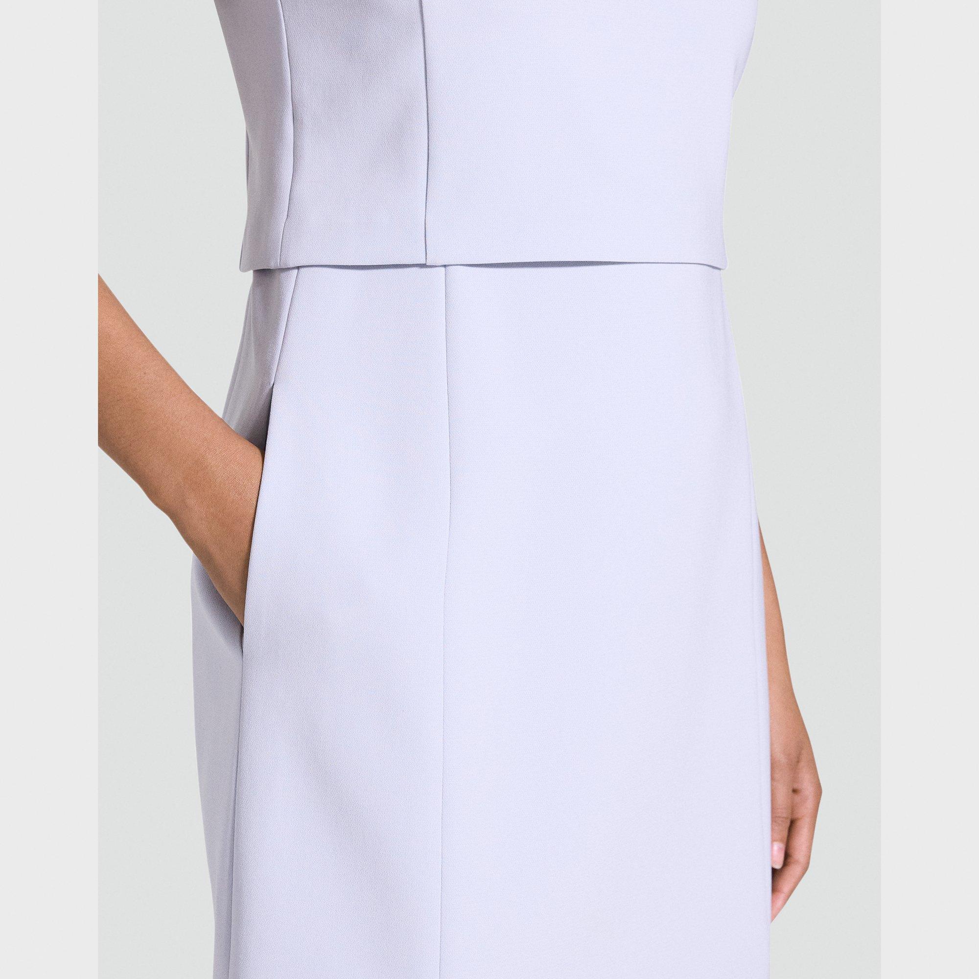 Layered Mini Dress in Admiral Crepe