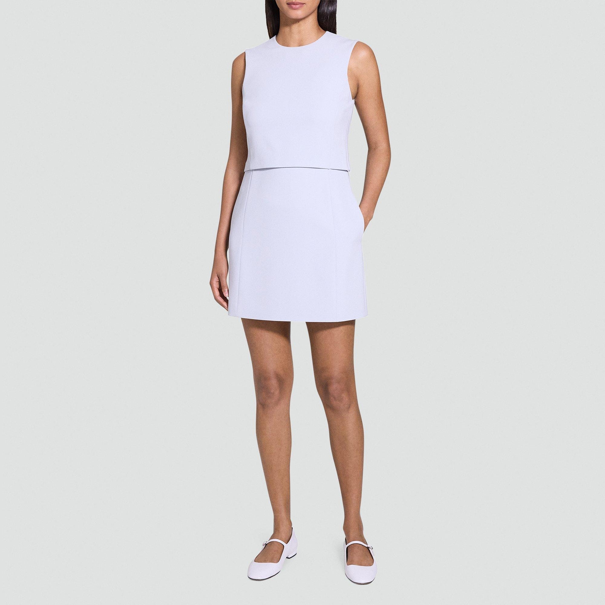 Layered Mini Dress in Admiral Crepe