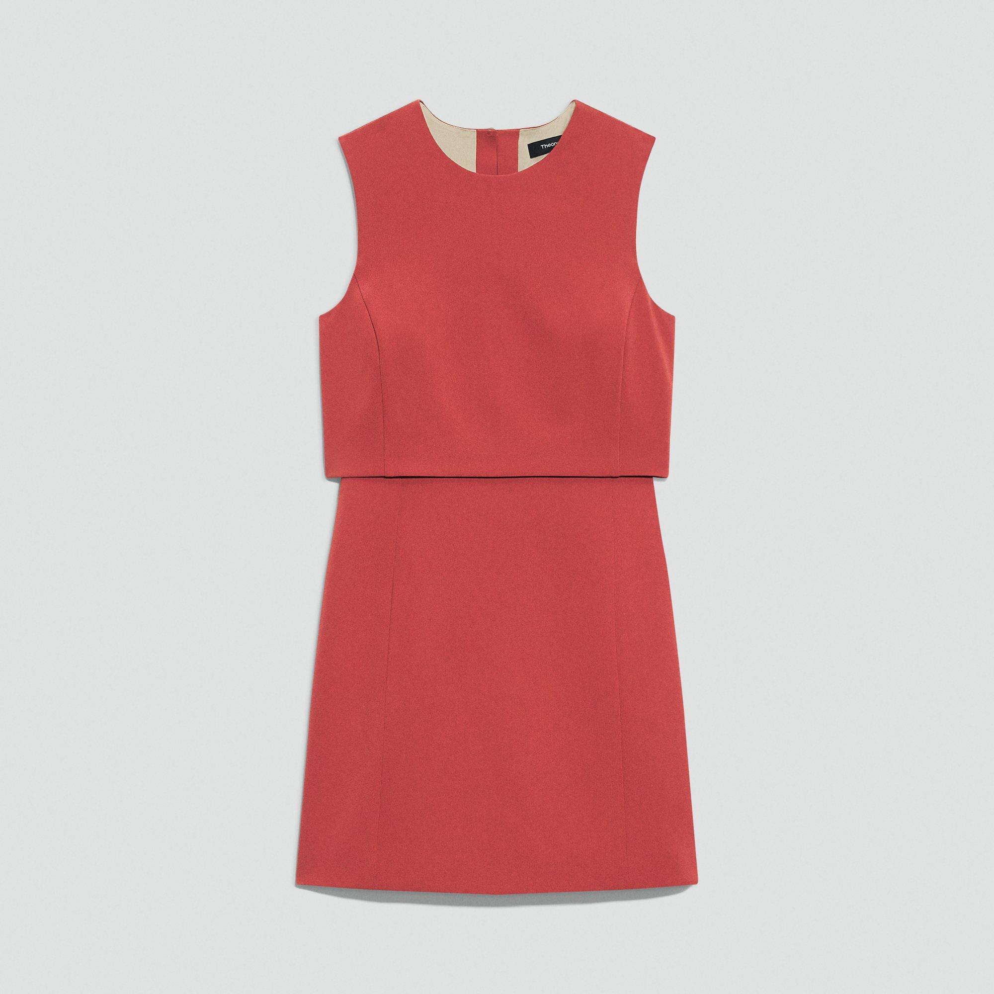 Layered Mini Dress in Admiral Crepe from Theory - $395