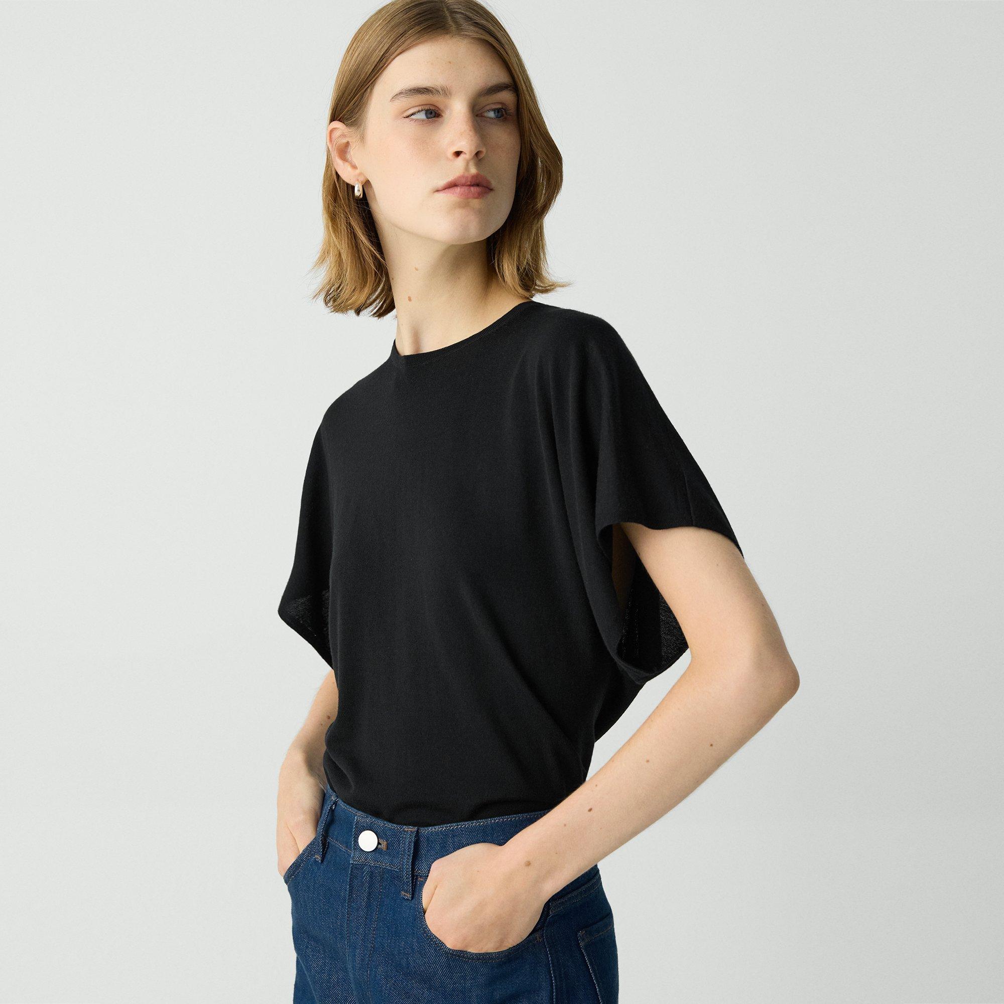 Flutter Sleeve Top in Regal Wool