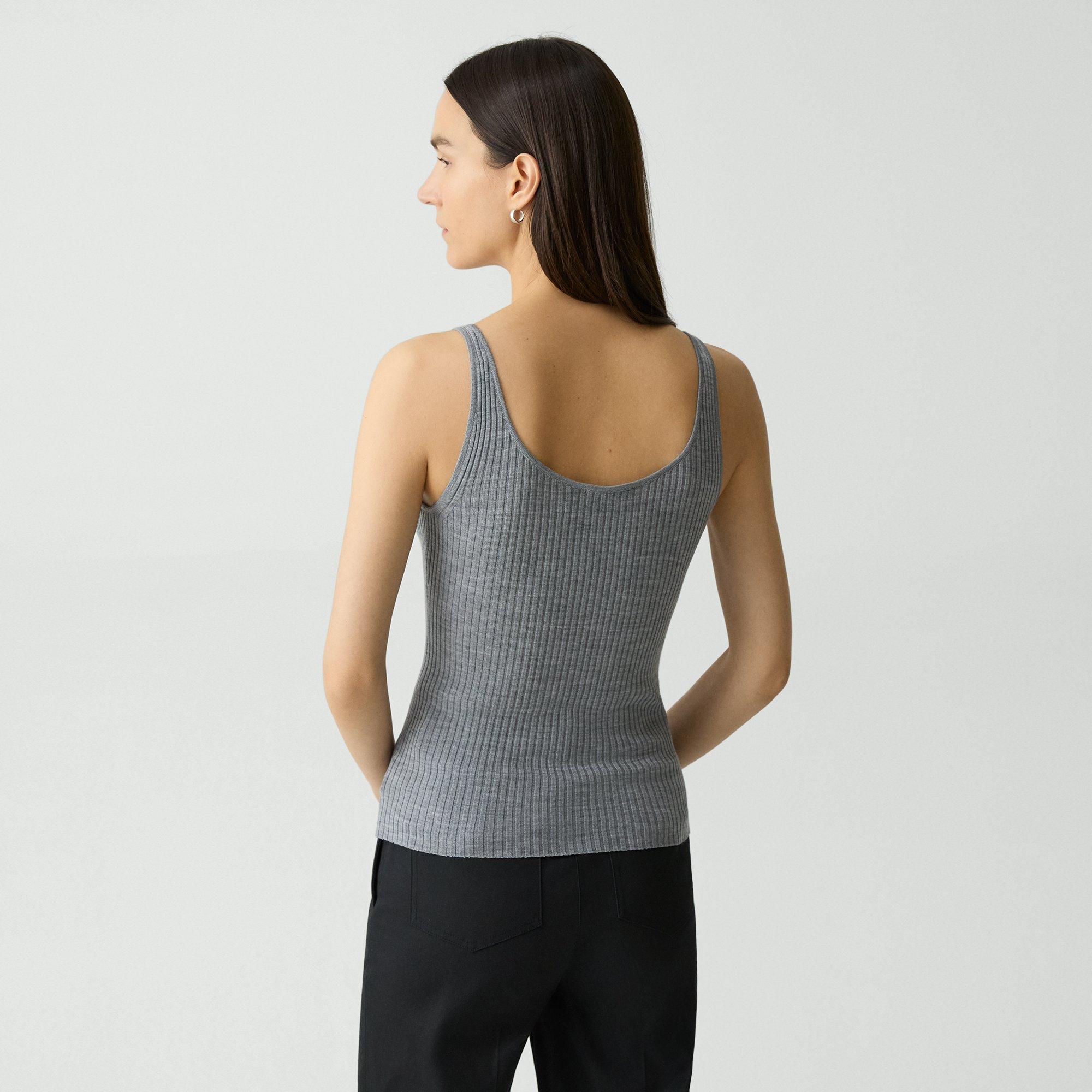Ribbed Tank Top in Regal Wool