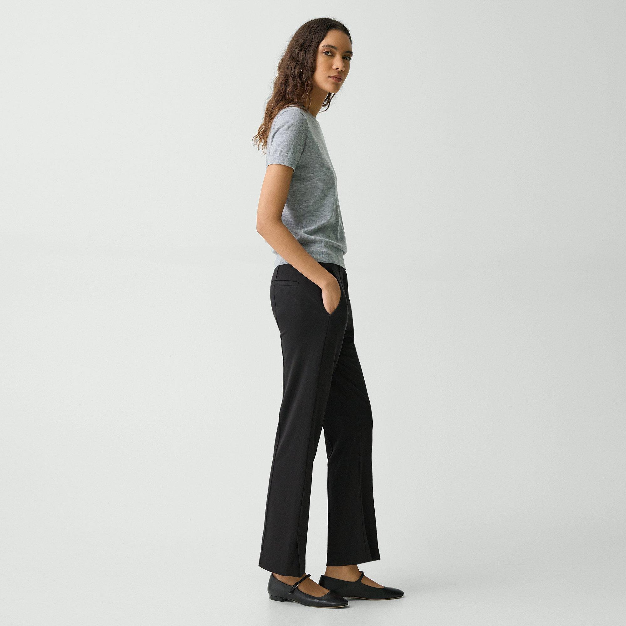 Flared Pant in Stretch Viscose