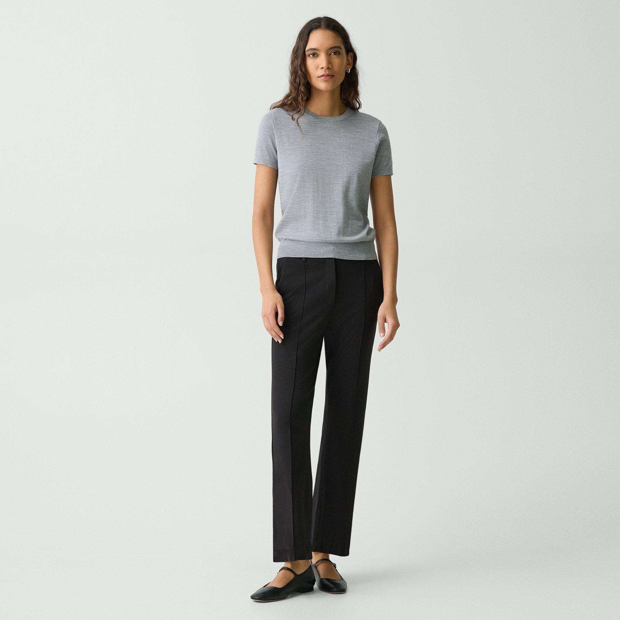 Flared Pant in Stretch Viscose