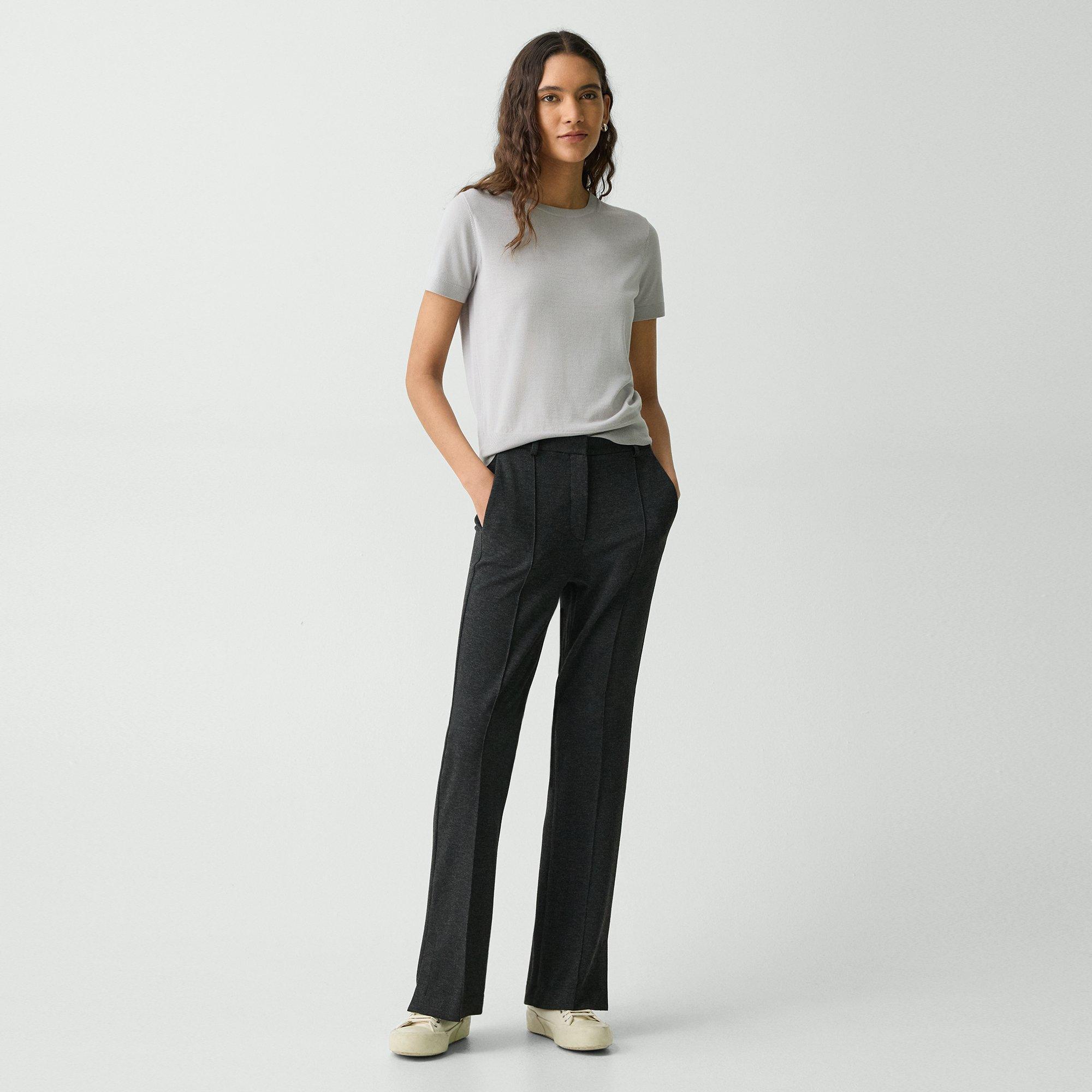 Flared Pant in Stretch Viscose