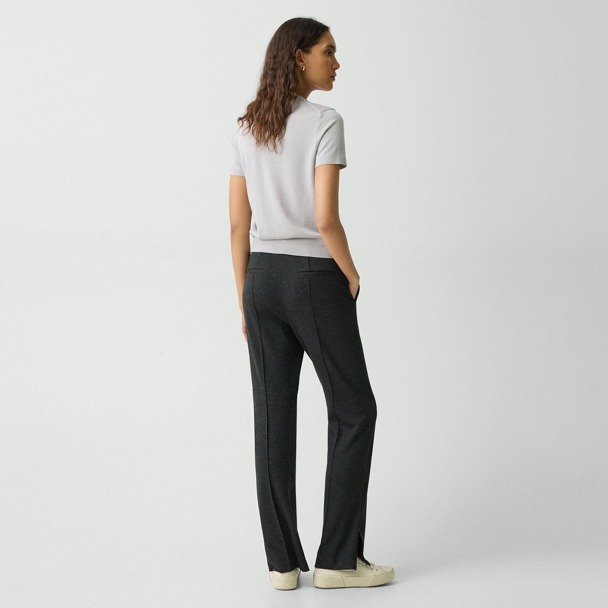 Flared Pant in Stretch Viscose