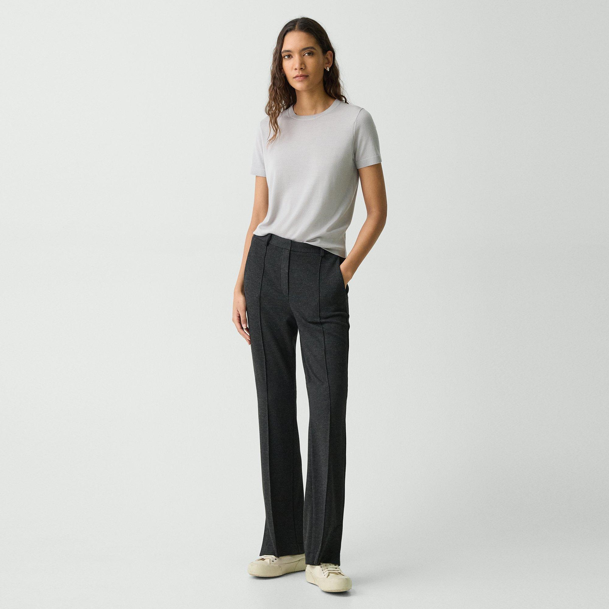 Flared Pant in Stretch Viscose