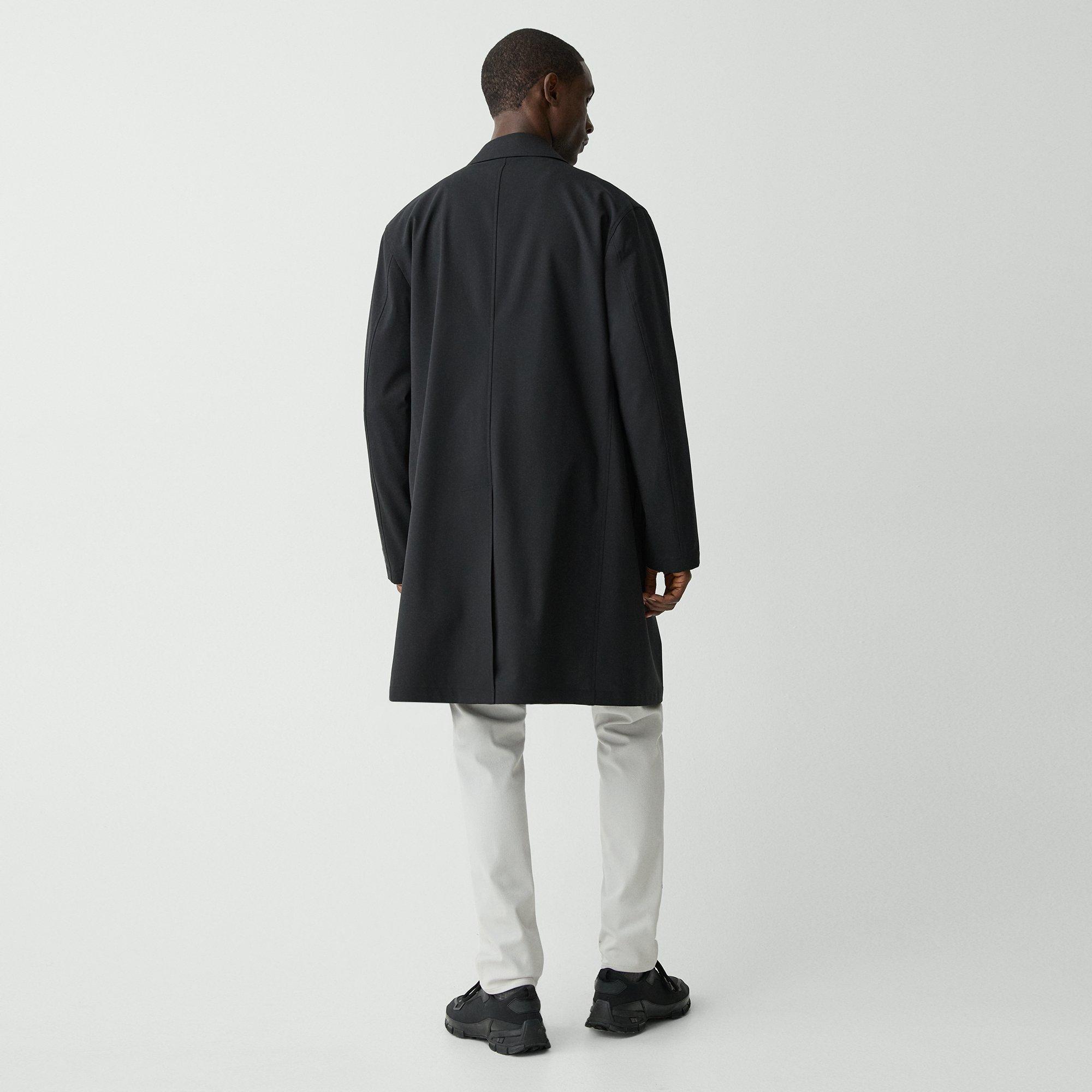 Single-Breasted Overcoat in Stretch Wool