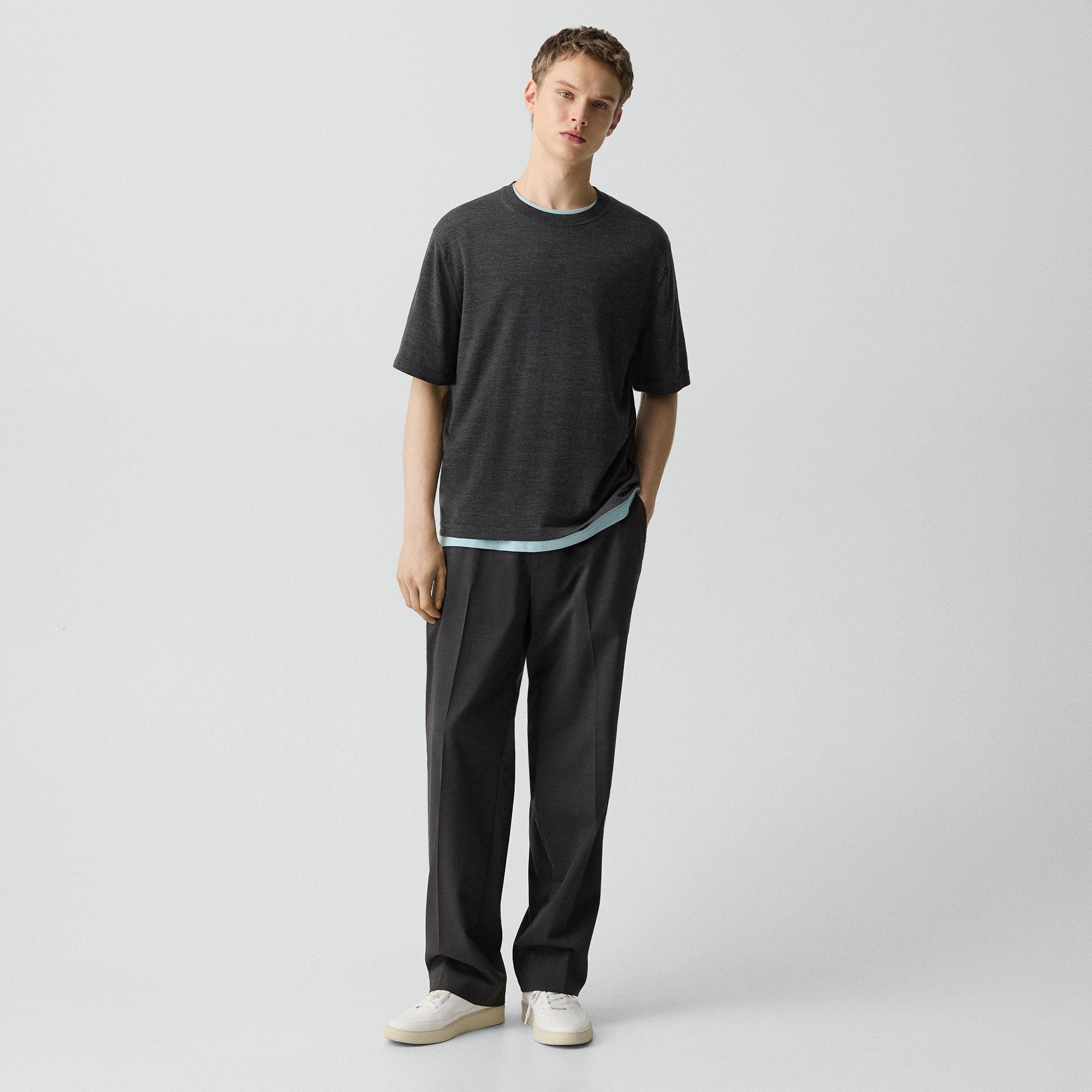 Relaxed Sweater Tee in Regal Wool