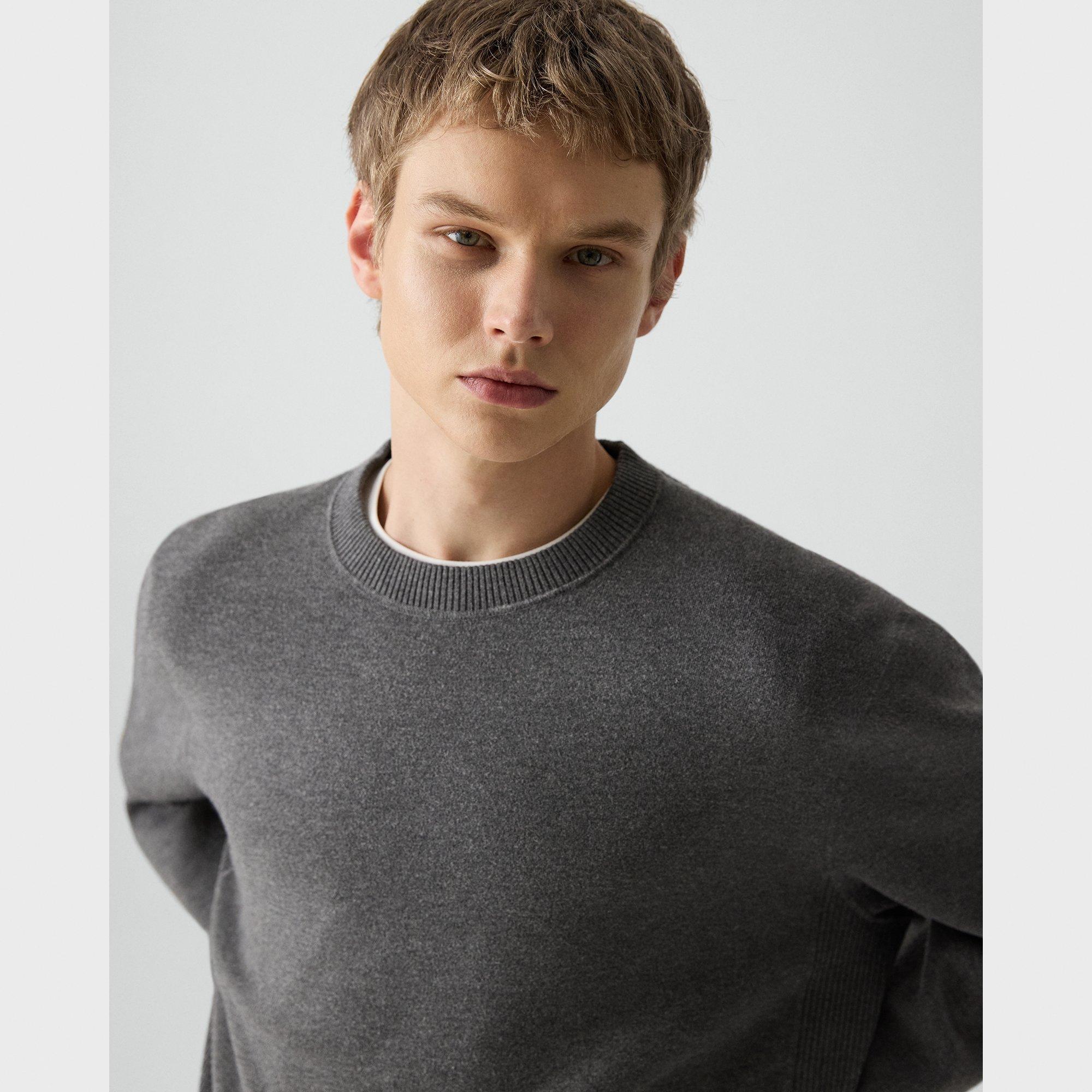 Relaxed Crewneck Sweatshirt in Light Bilen