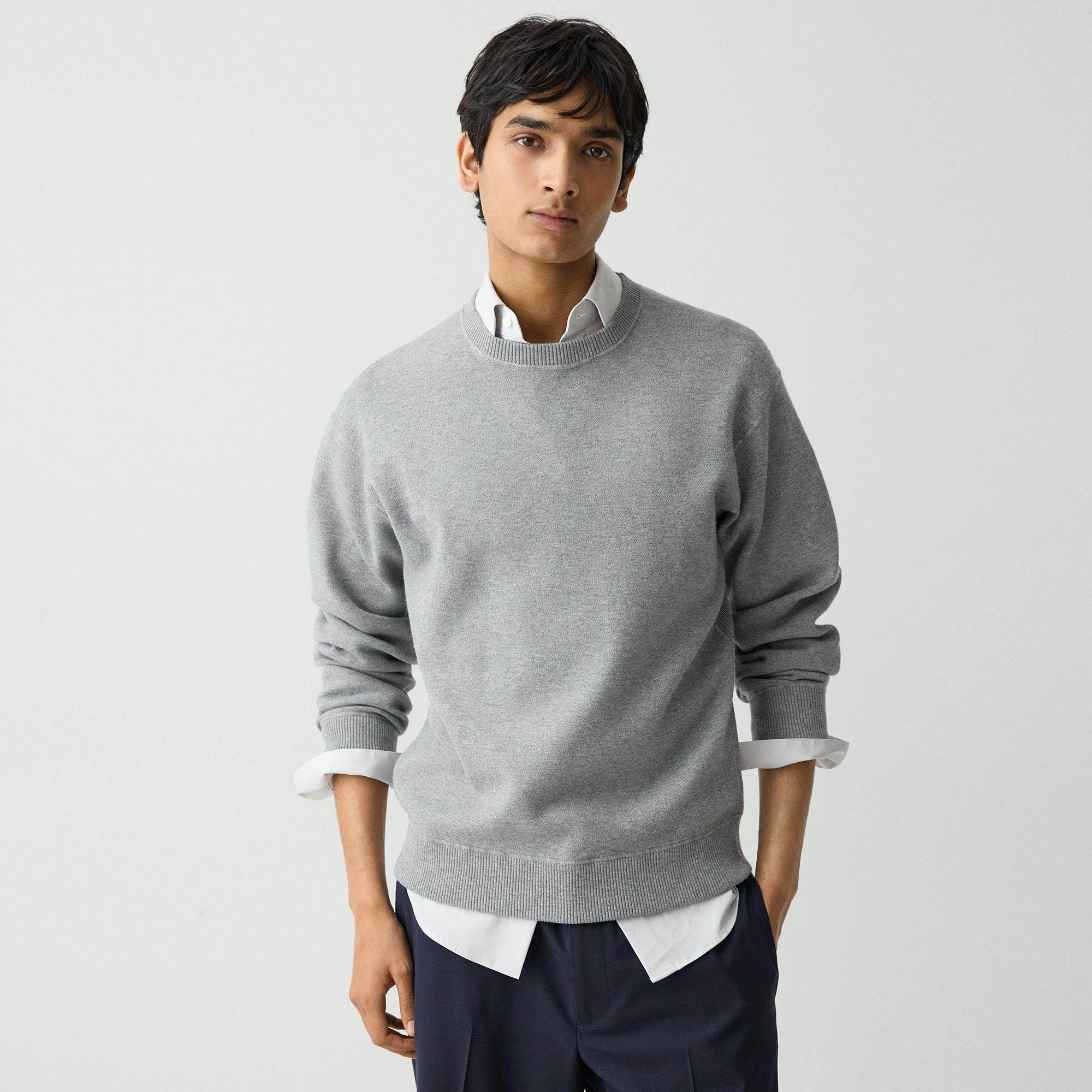 Relaxed Crewneck Sweatshirt in Light Bilen