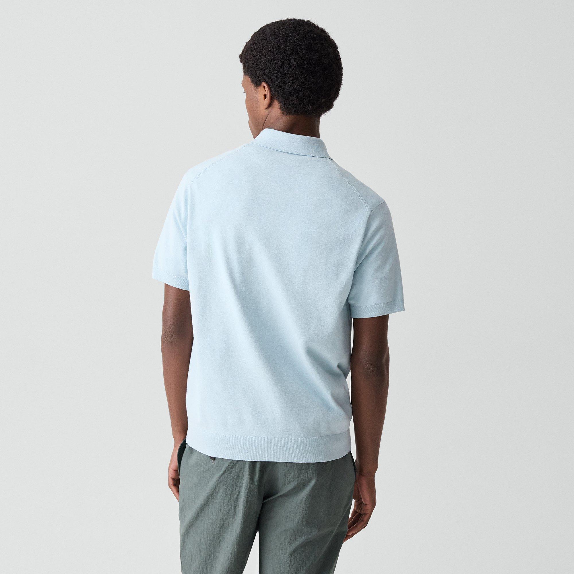 Quarter-Zip Polo Shirt in Light Bilen