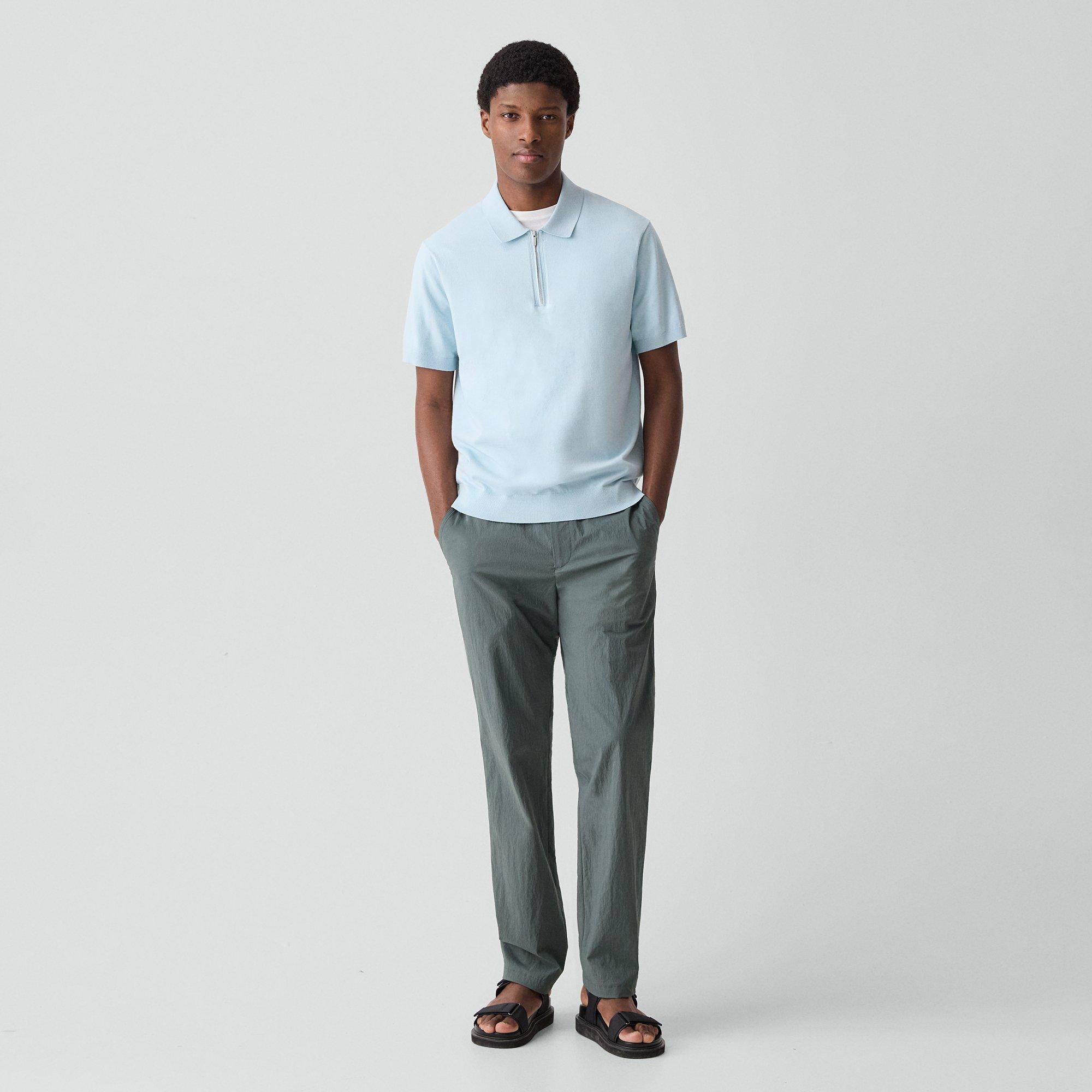 Quarter-Zip Polo Shirt in Light Bilen