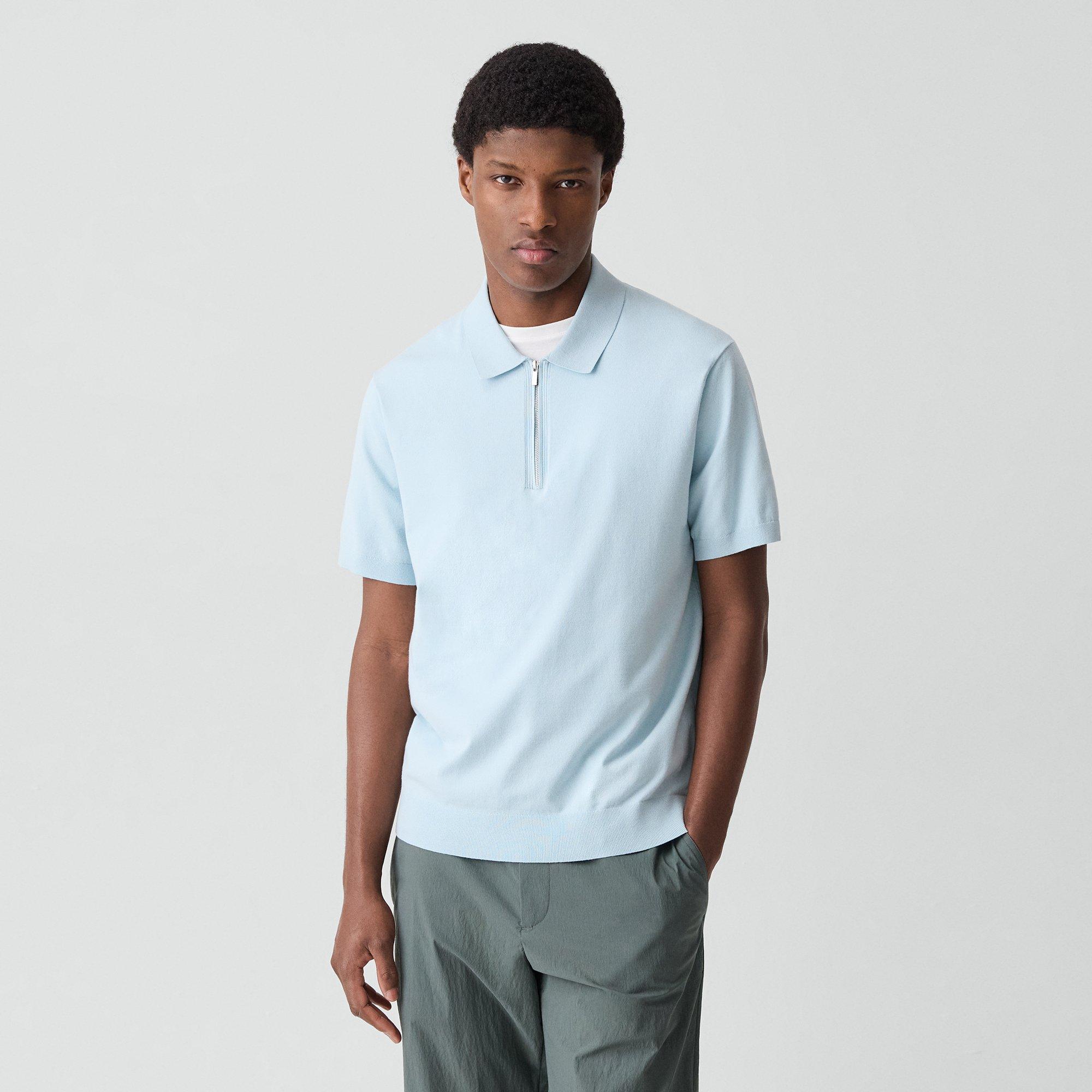 Quarter-Zip Polo Shirt in Light Bilen