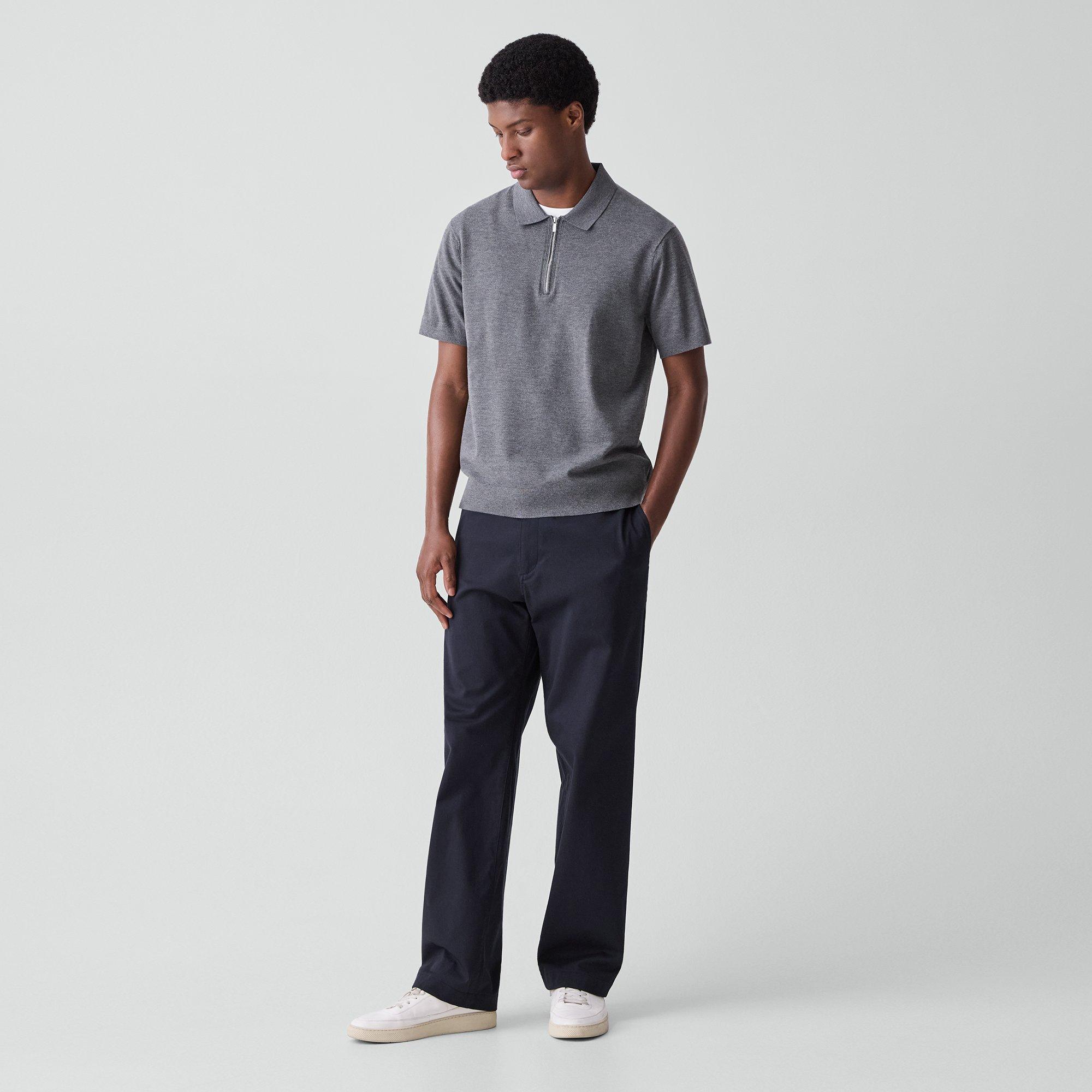 Quarter-Zip Polo Shirt in Light Bilen