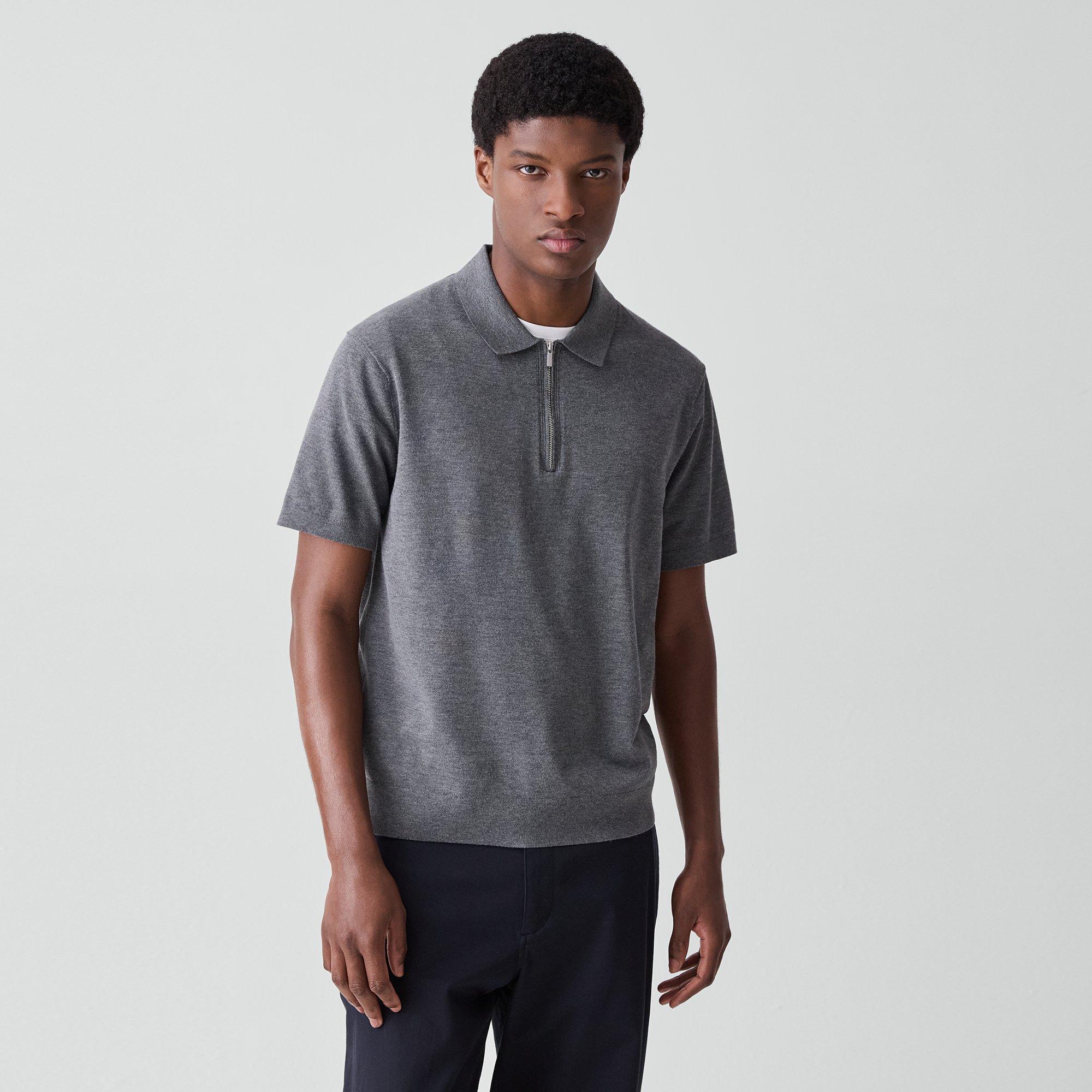 Quarter-Zip Polo Shirt in Light Bilen
