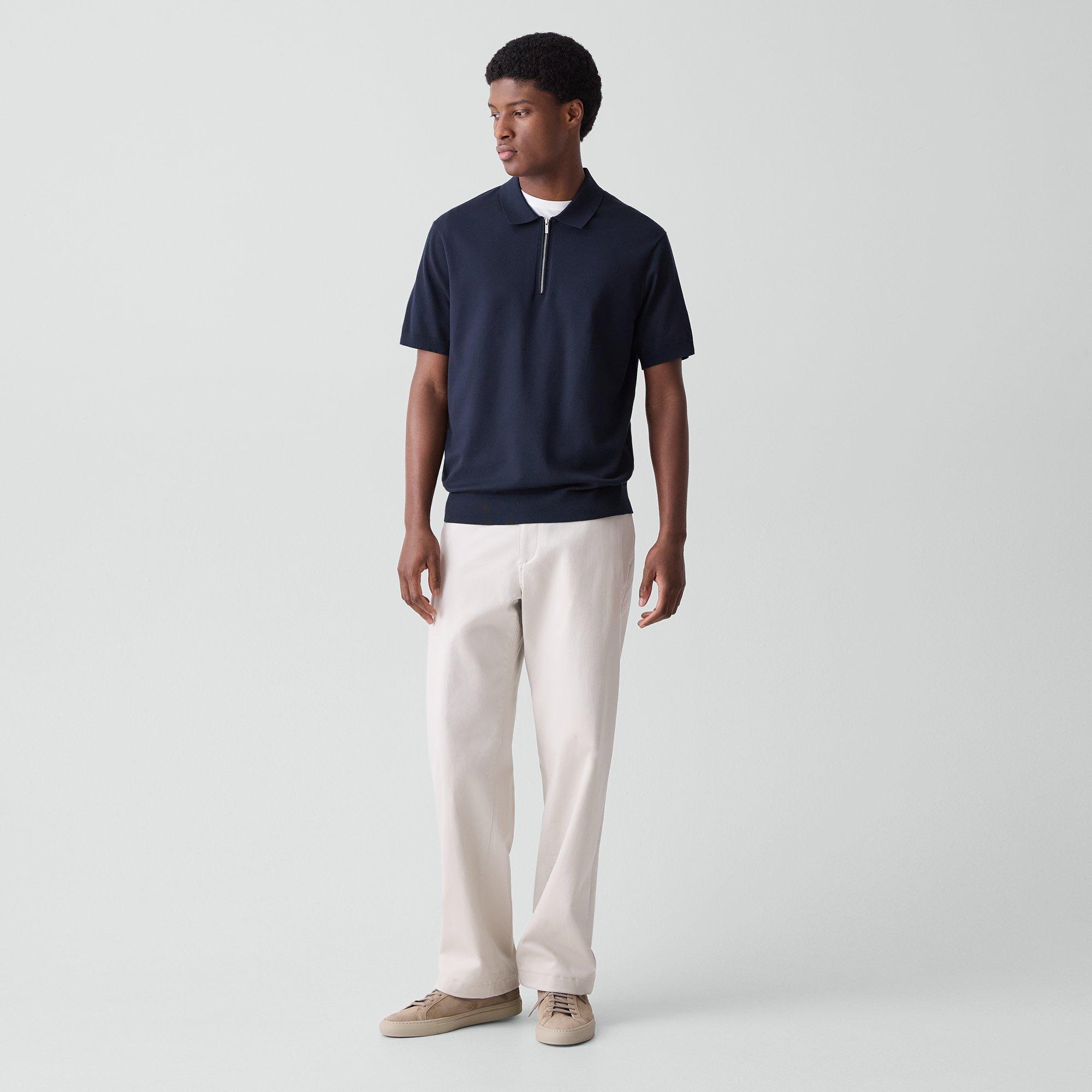 Quarter-Zip Polo Shirt in Light Bilen