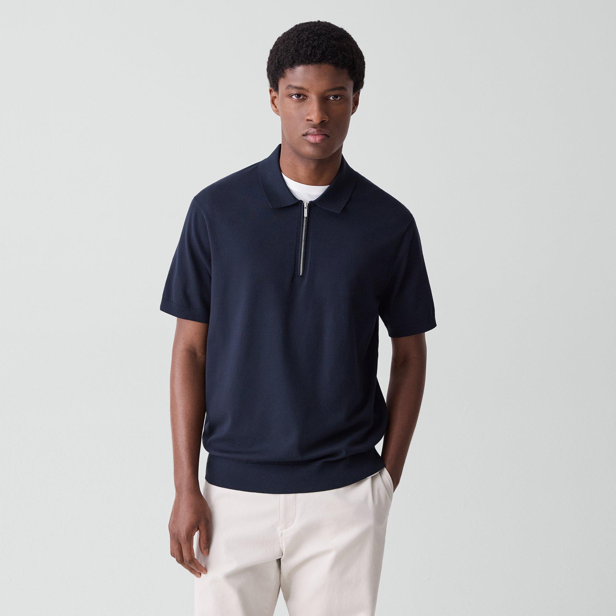 Quarter-Zip Polo Shirt in Light Bilen