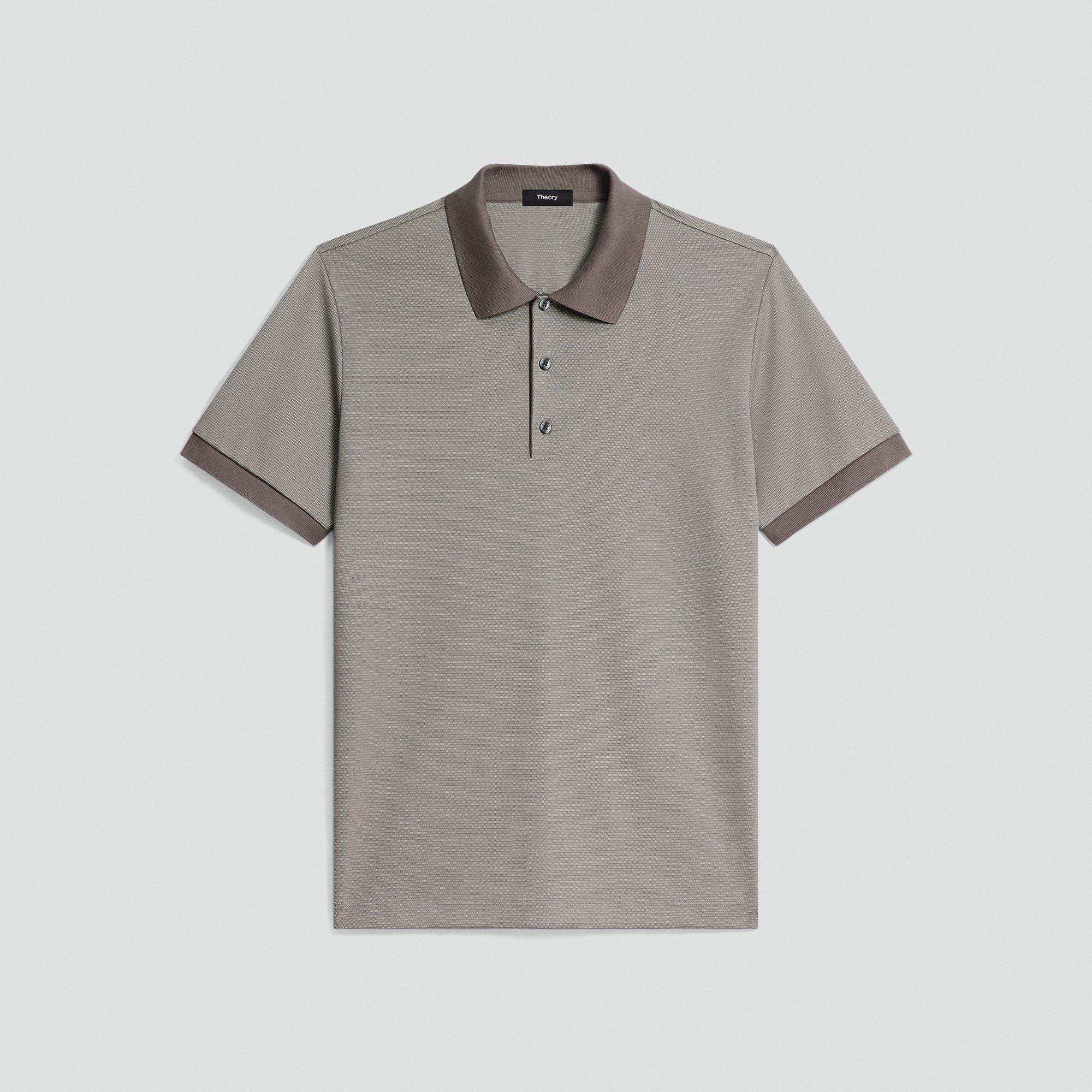 Polo Shirt in Cotton-Blend Jacquard