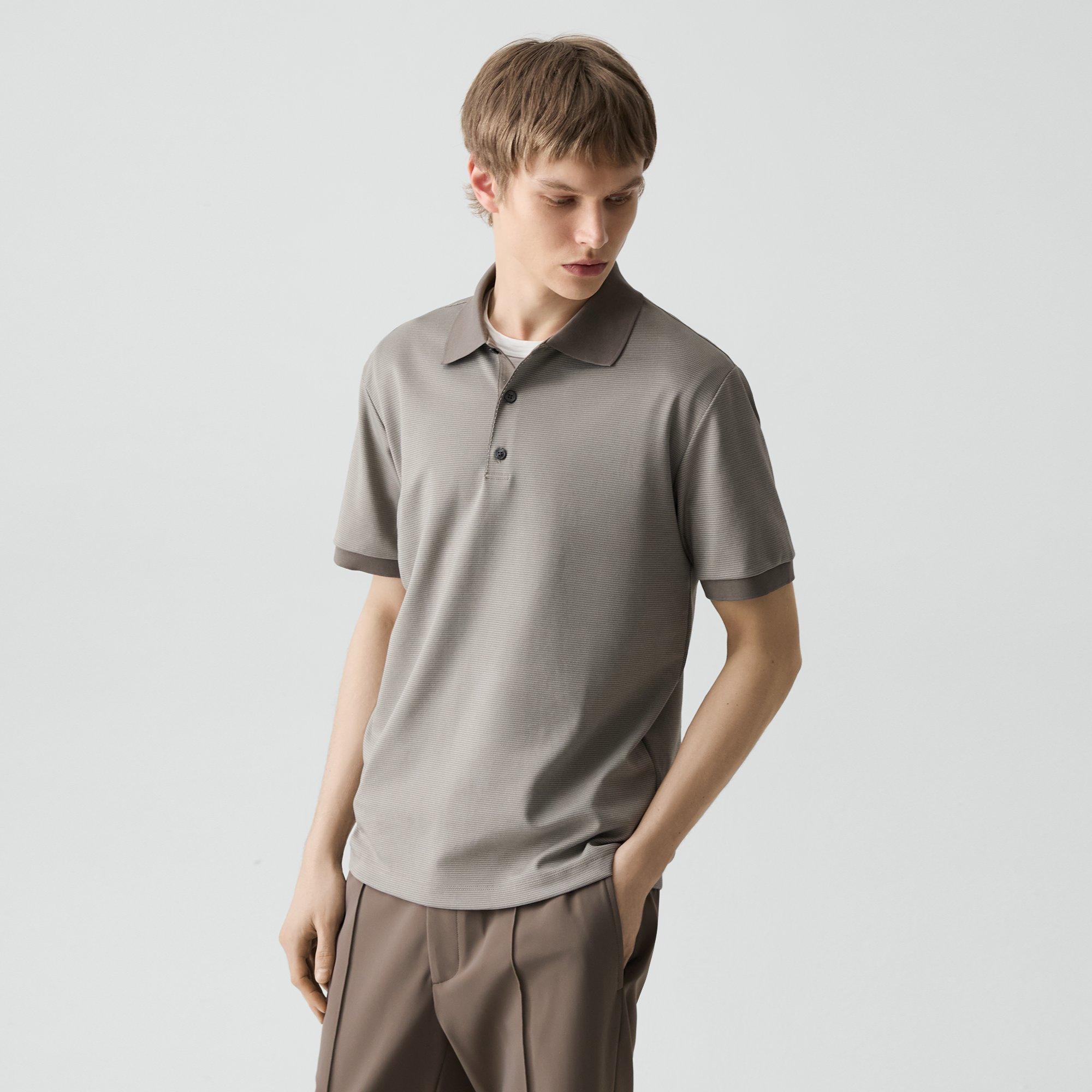 Polo Shirt in Cotton-Blend Jacquard