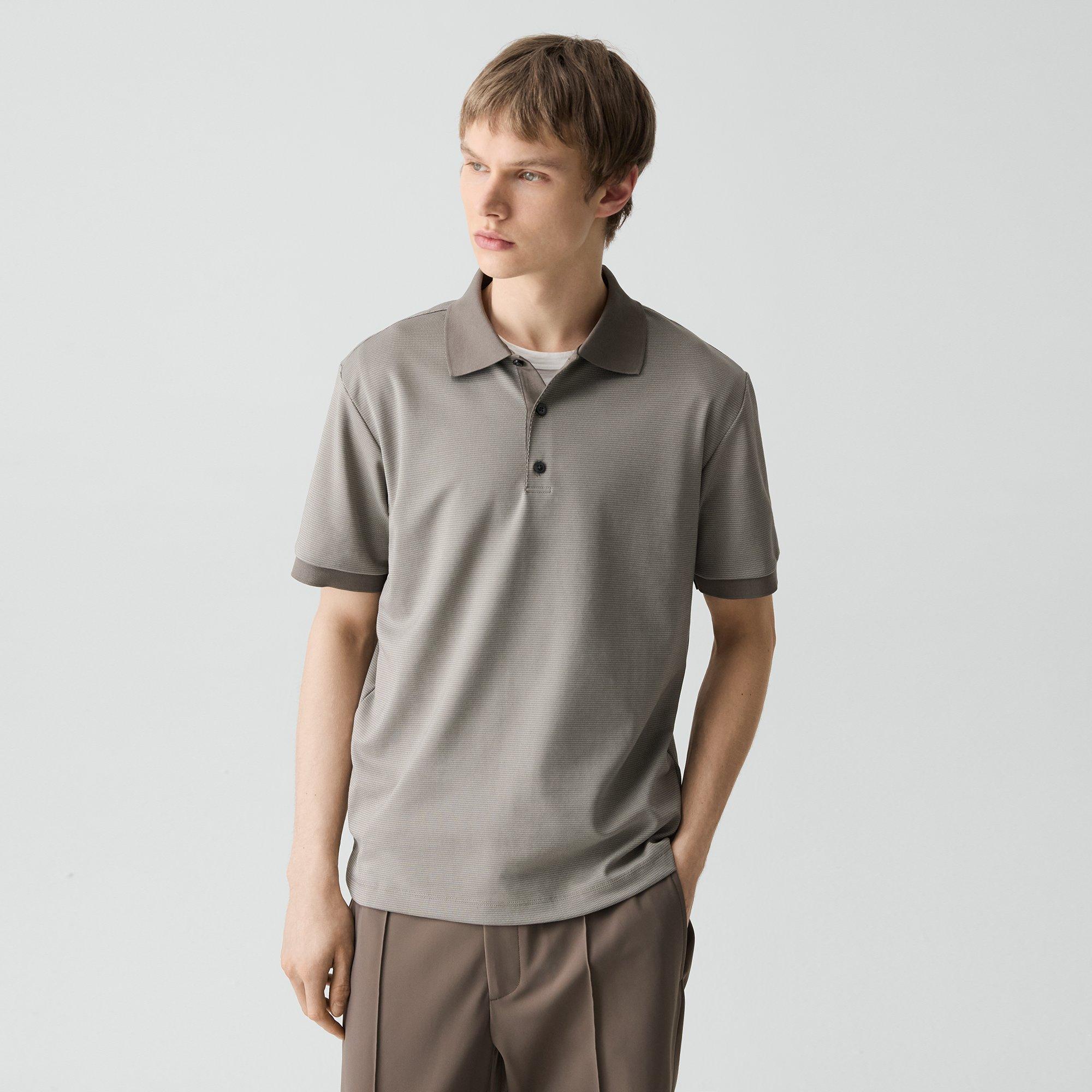 Polo Shirt in Cotton-Blend Jacquard